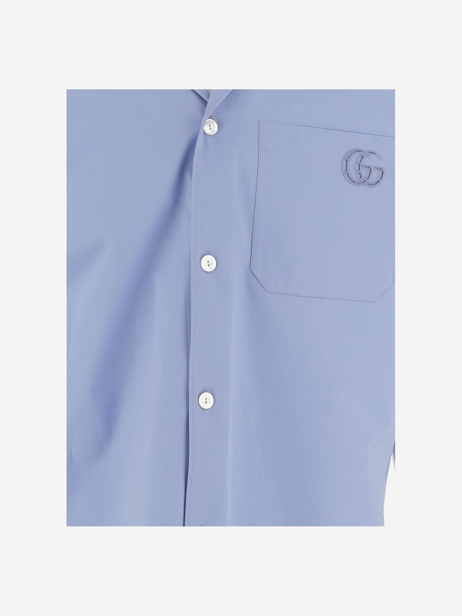 Camicia in popeline di cotone con ricamo 810604 Z7AUX4850 GUCCI