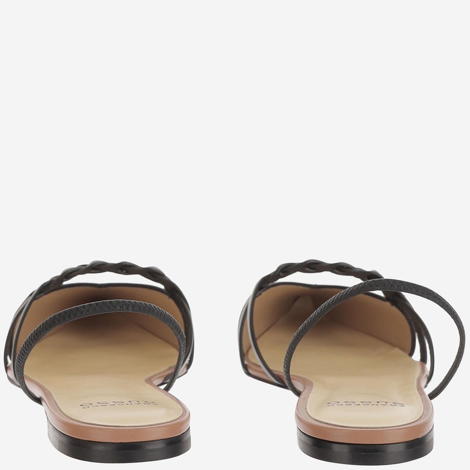 DÉCOLLETÉ PIATTA IN PELLE R1P986 N200300 FRANCESCO RUSSO