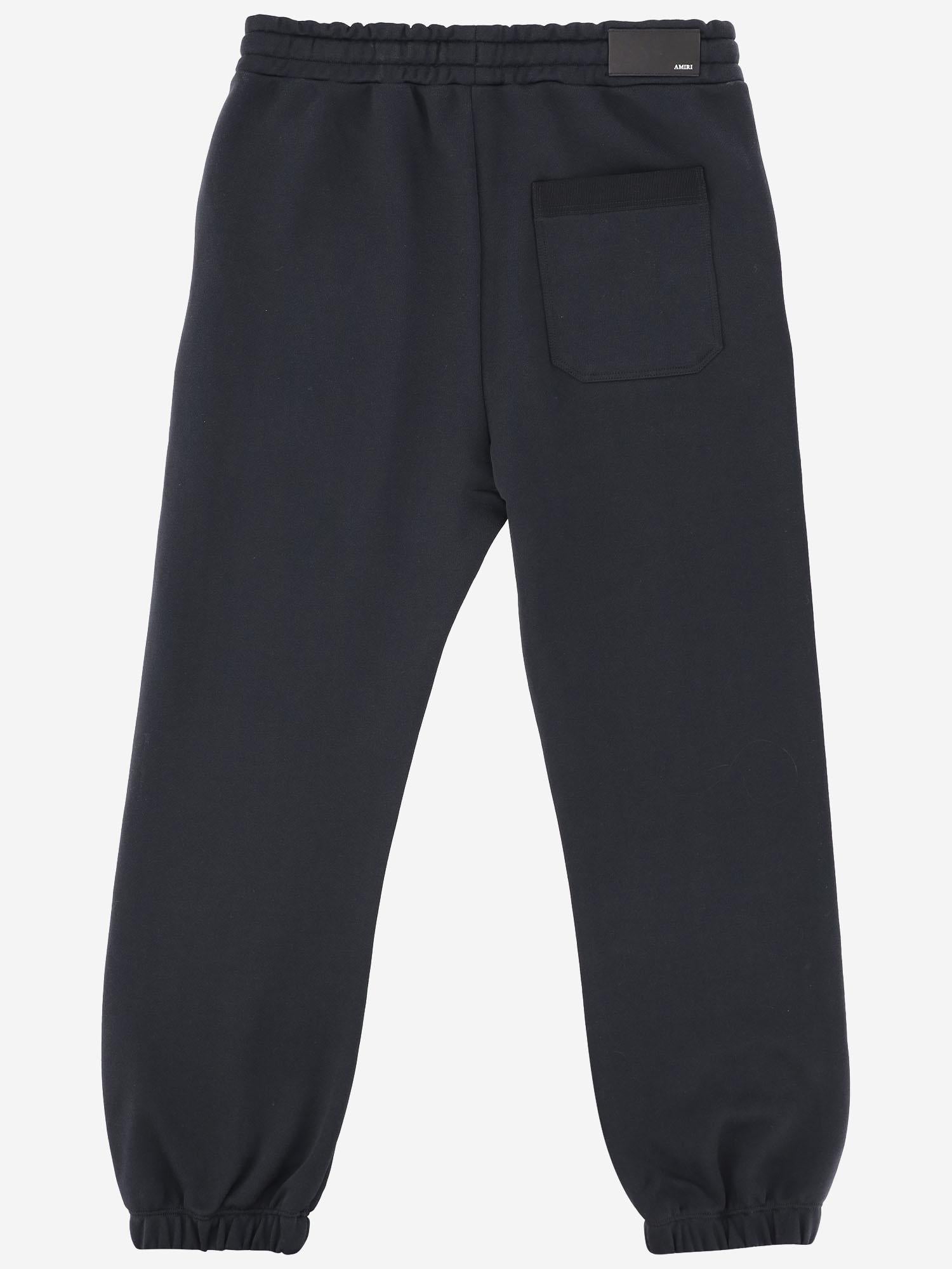 PANTALONI IN COTONE CON LOGO AKJYSP 1006Black AMIRI KIDS