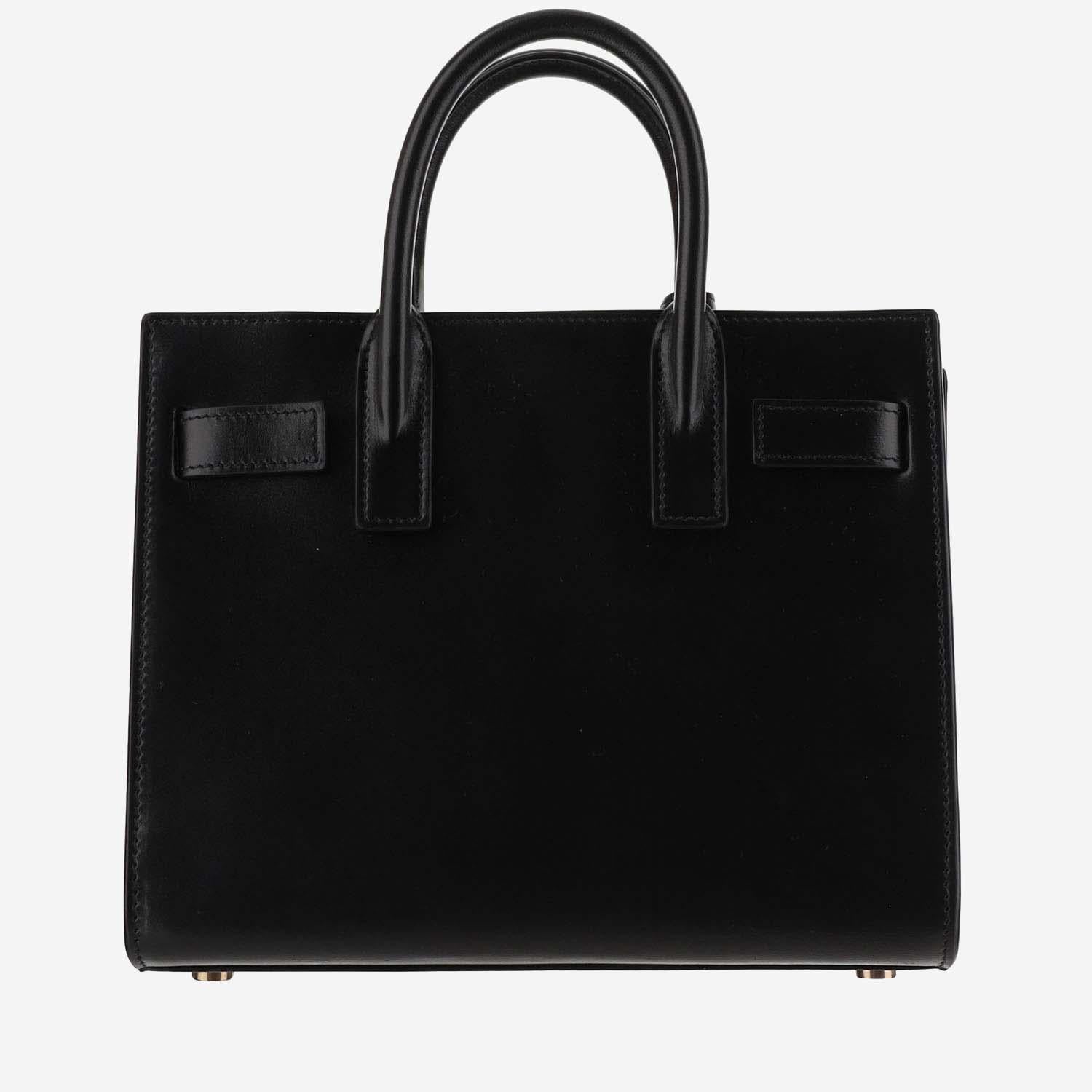 SAC DE JOUR NANO IN PELLE LISCIA 392035 02G9W1000 SAINT LAURENT