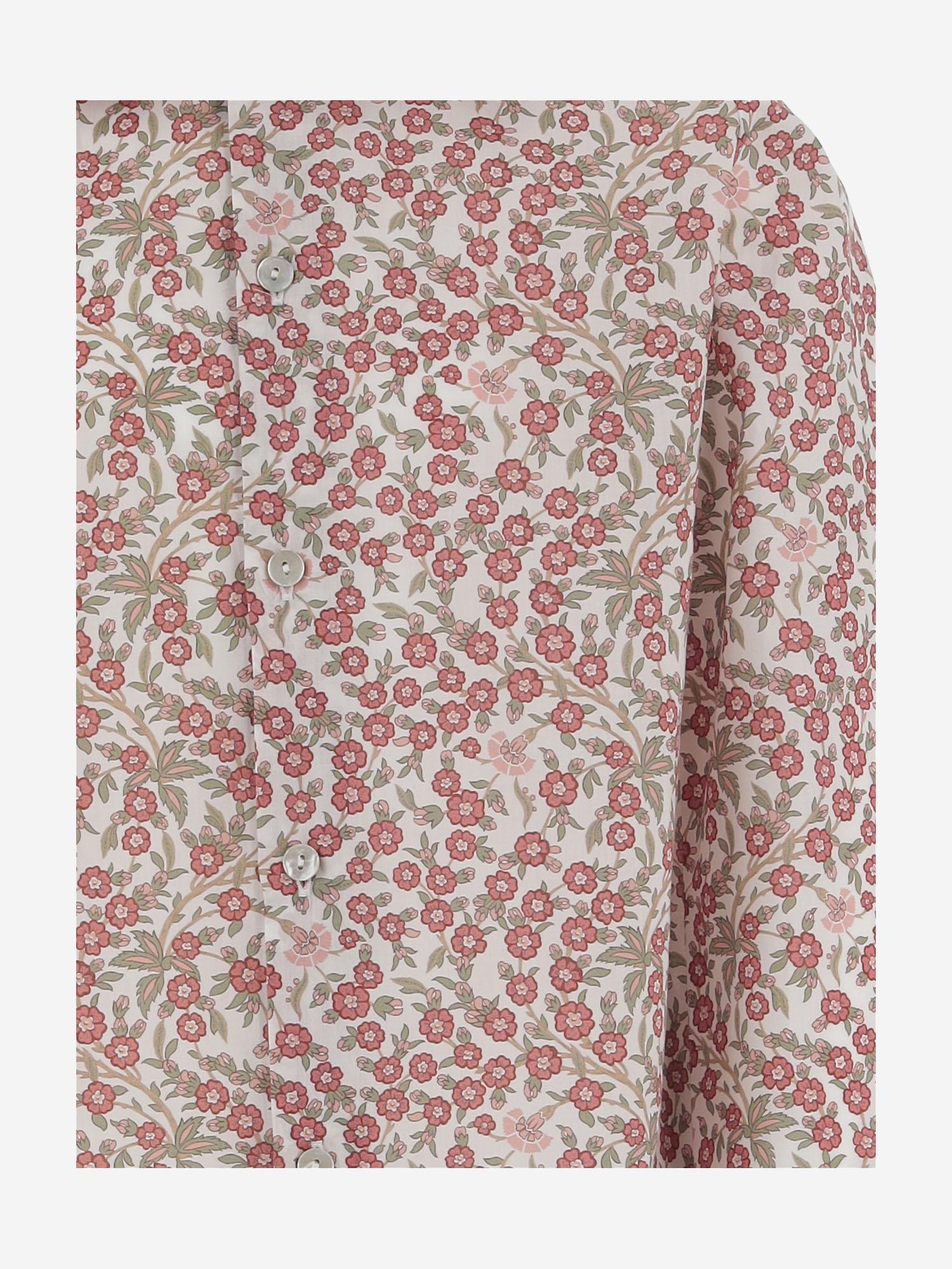 CAMICIA IN COTONE CON MOTIVO FLOREALE DIVA 503 NICOLETTA FANNA KIDS