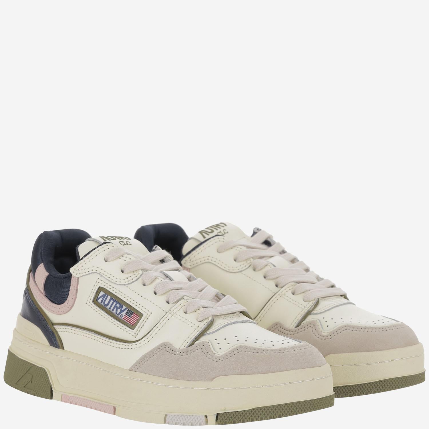 SNEAKERS CLC LOW IN SUEDE E MESH ROLWMC07 WHTBLUENIGHT AUTRY