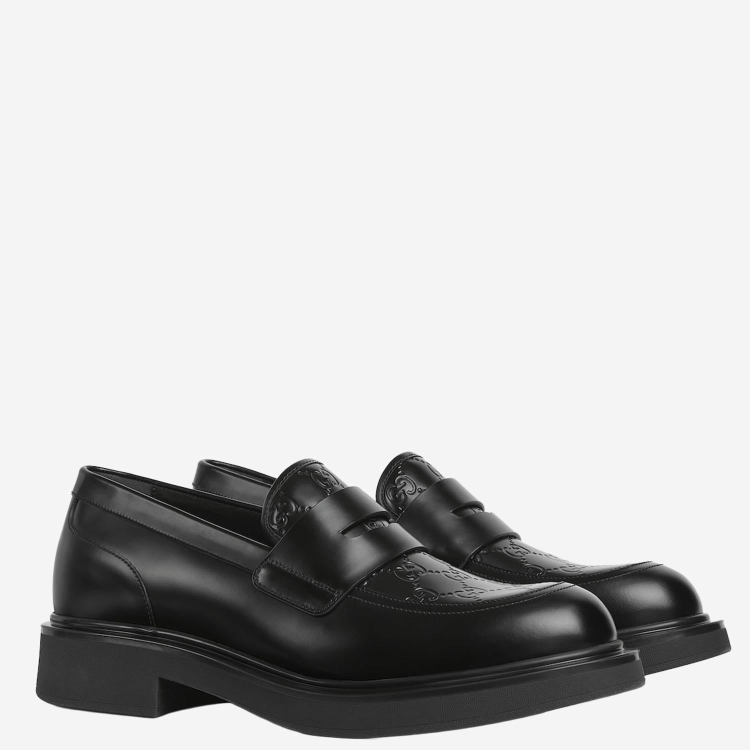 Mocassino con dettaglio GG 840267 AAE8P1000 GUCCI