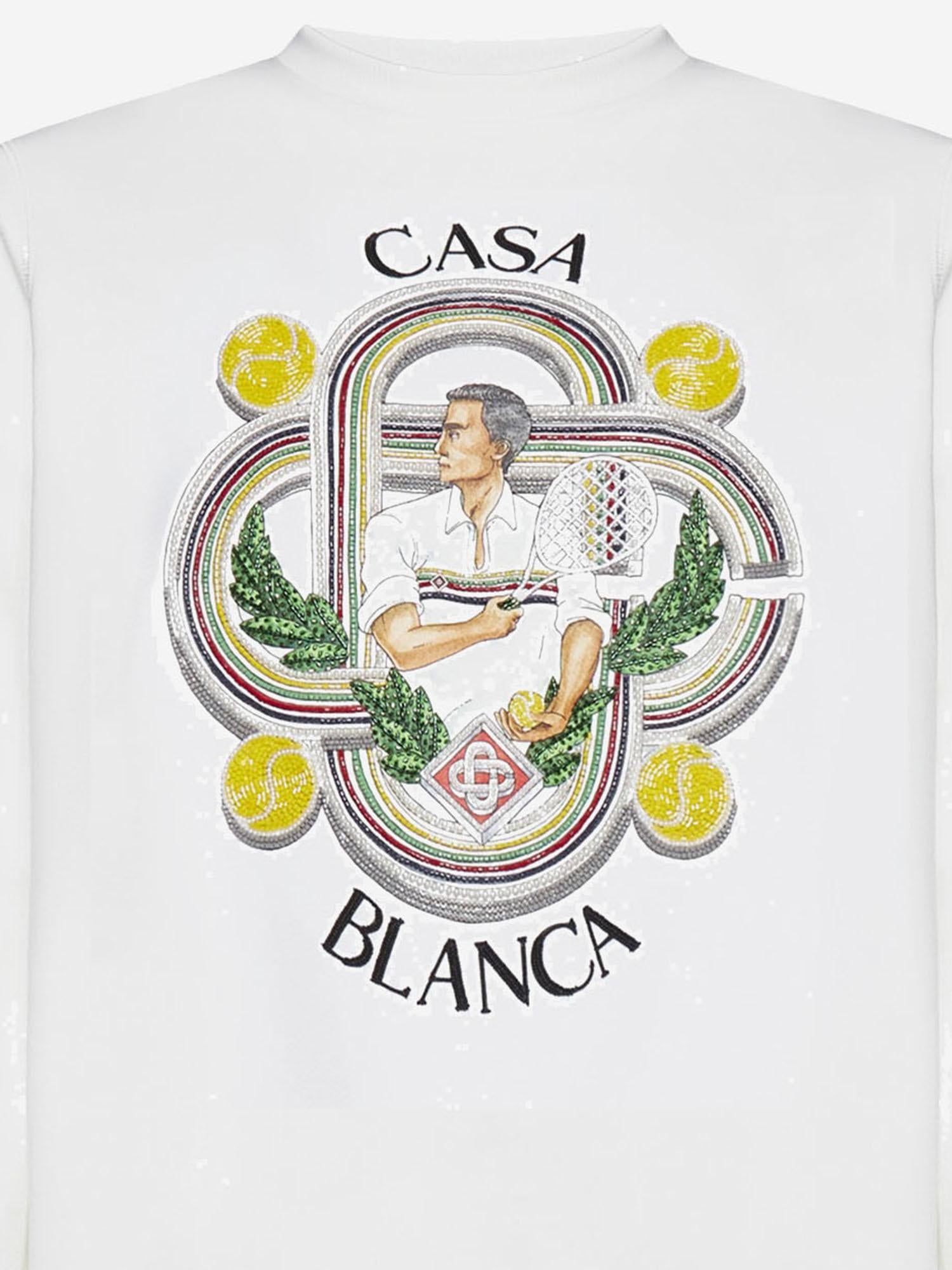 FELPA IN COTONE CON STAMPA LOGO UMF23JTP001 01 CASABLANCA