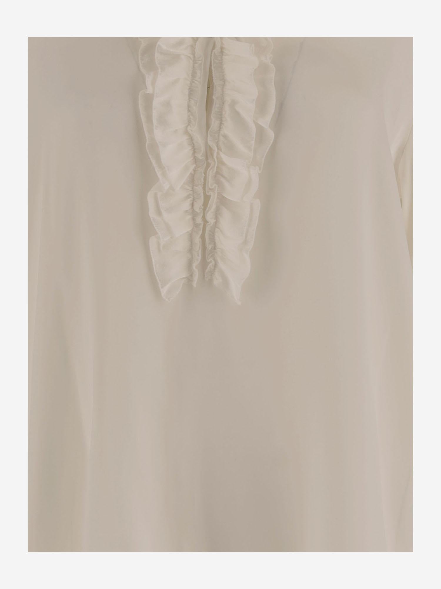 CAMICIA IN SETA STRETCH CON VOLANT DIANA T251210 HER SHIRT