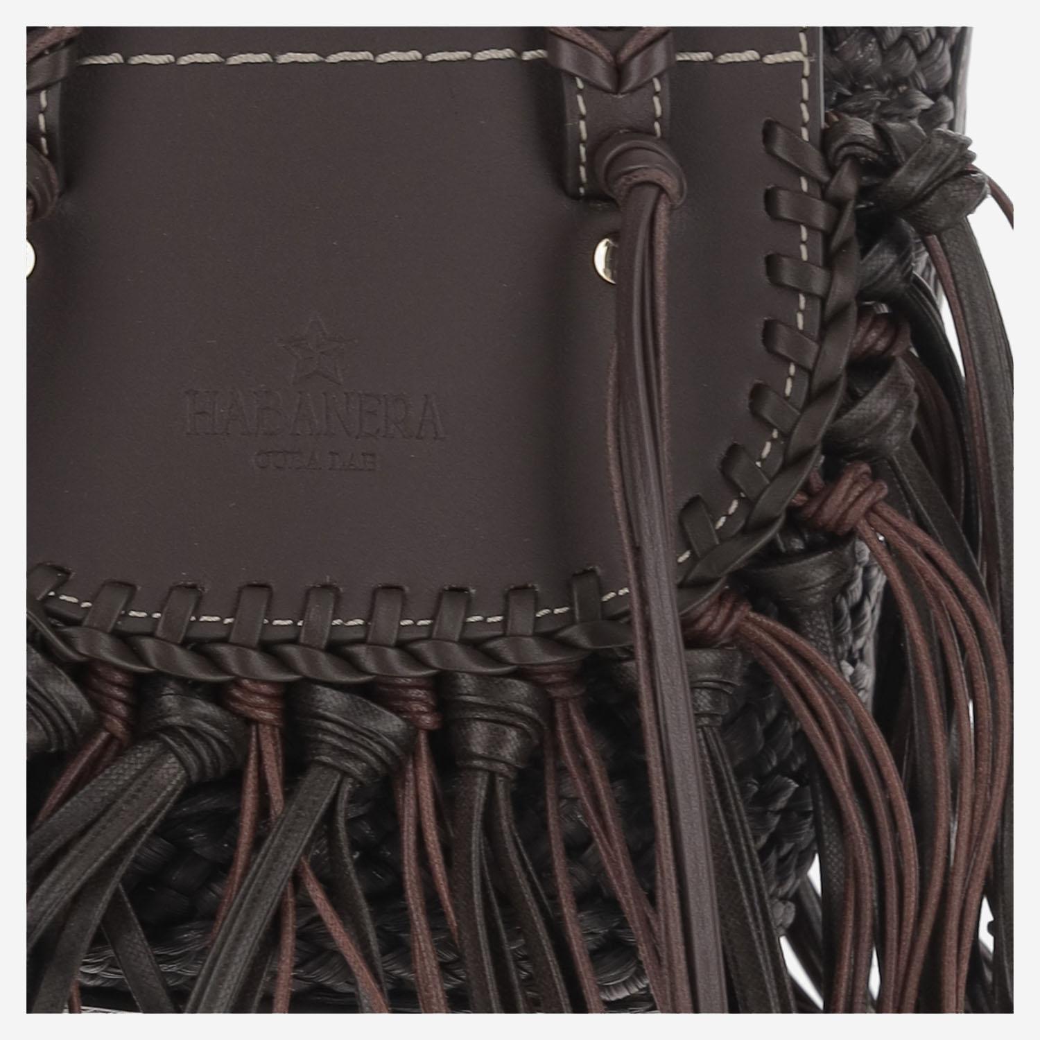 BORSA HABANERA CUOIERIA - EBANO HABANERAFRINGES EBONY CUBA LAB