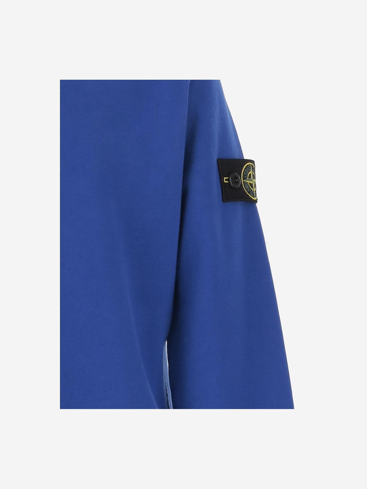 FELPA IN COTONE STRETCH CON LOGO 6100001 S0A20V0022 STONE ISLAND KIDS