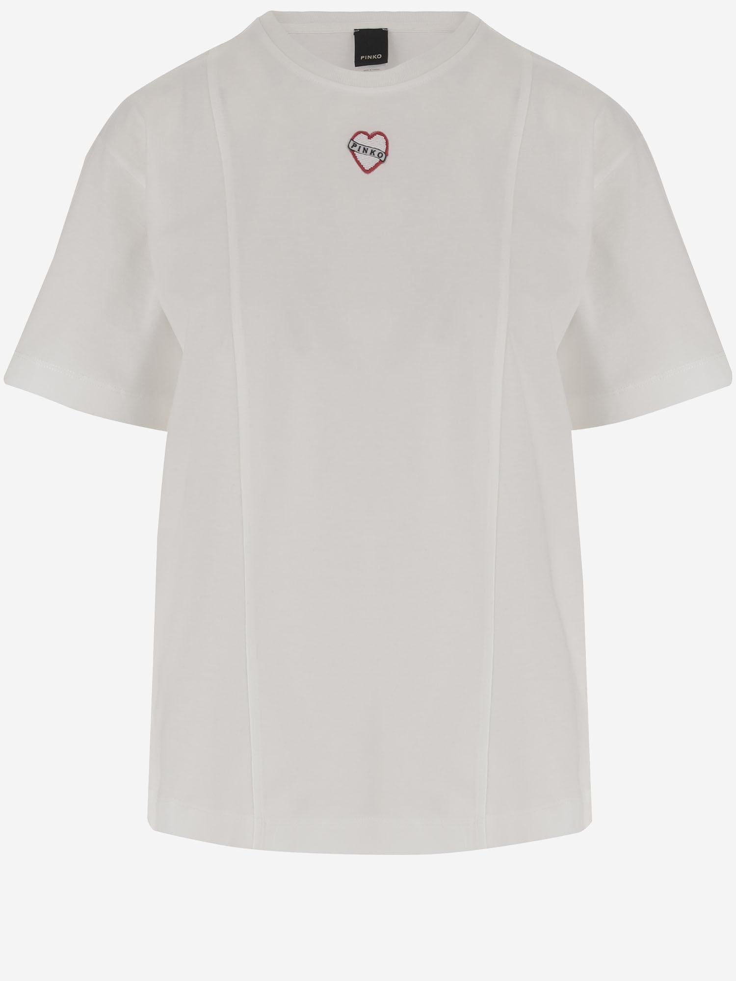 T-SHIRT IN COTONE CON LOGO 105665 A2IBZ05 PINKO