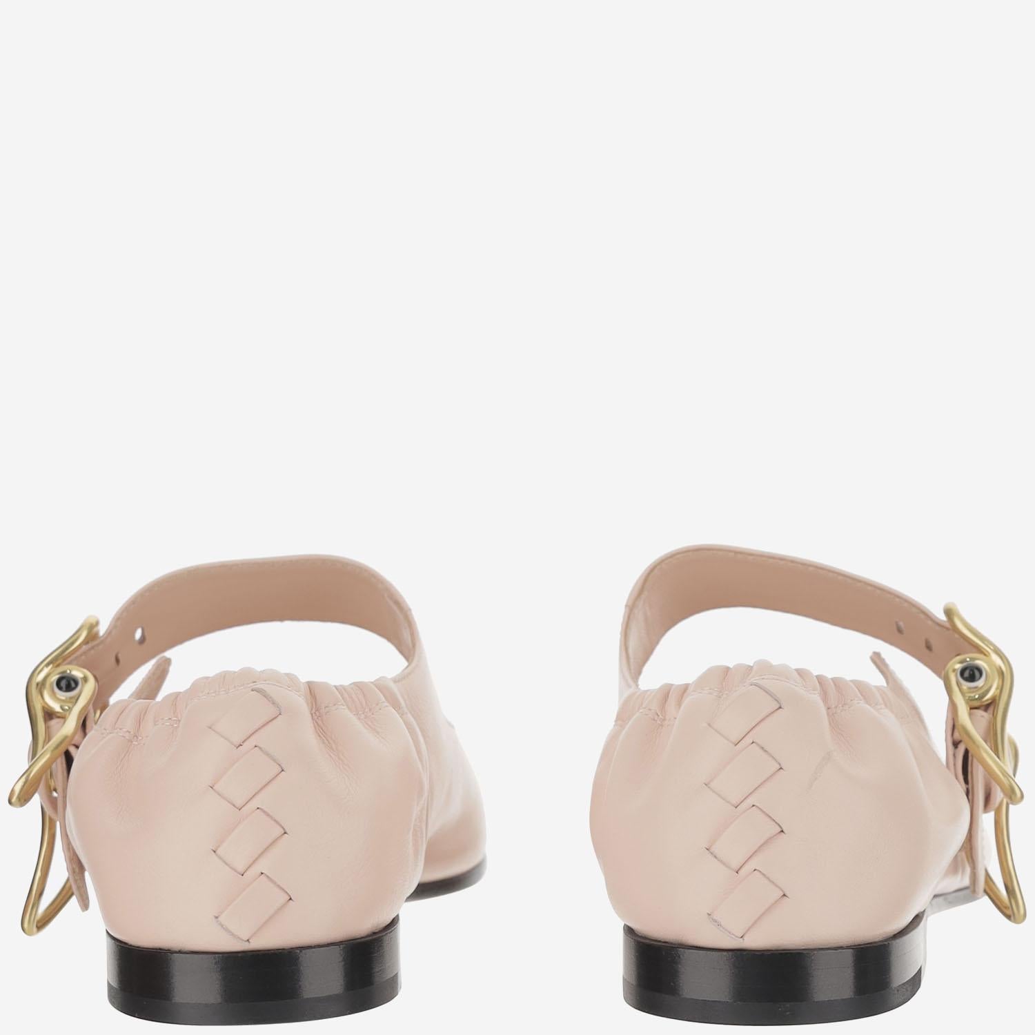 BALLERINE MARY JANE IN PELLE 829281 V5DZ06801 BOTTEGA VENETA