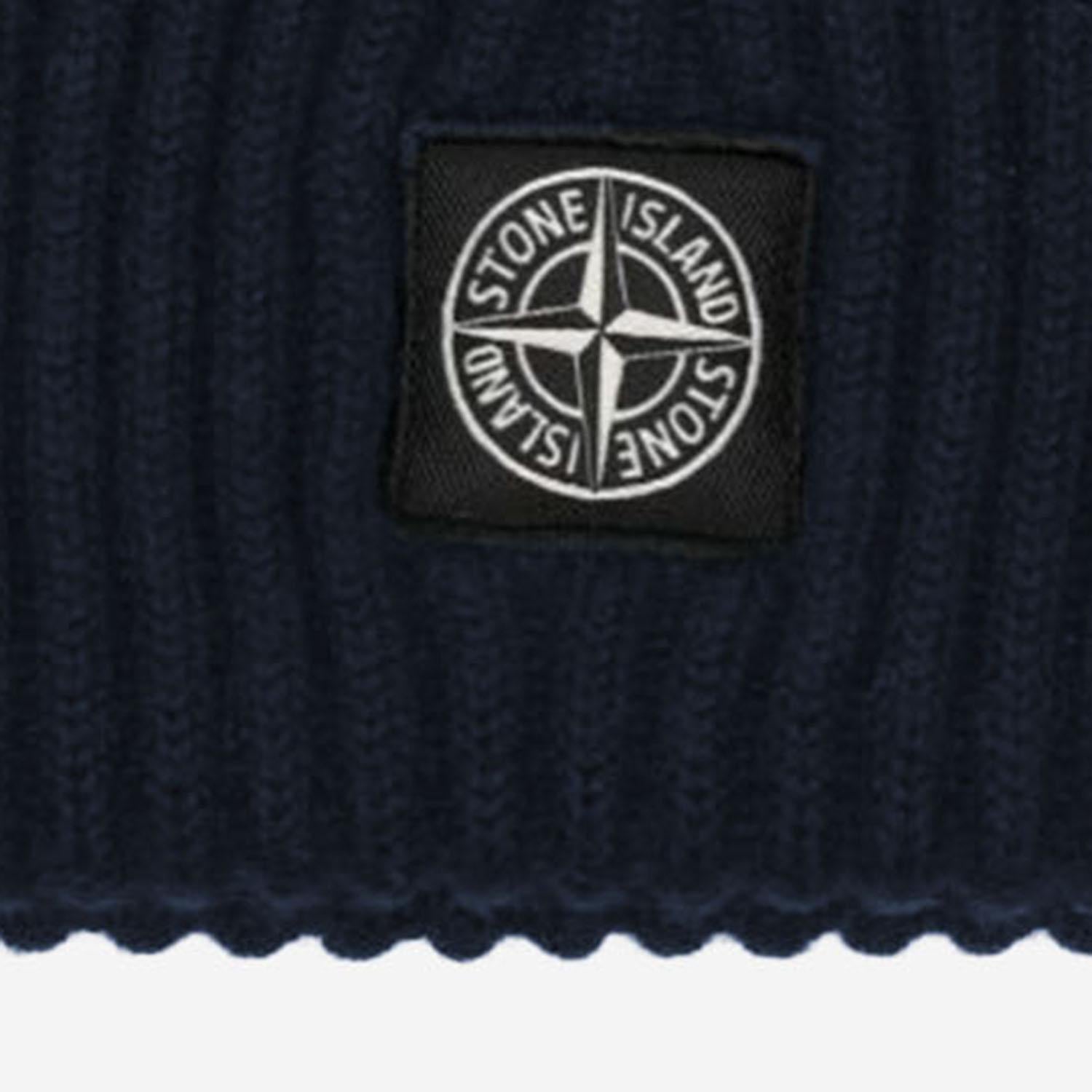 BEANIE IN MISTO LANA CON LOGO N100007 S0C03V0020 STONE ISLAND KIDS