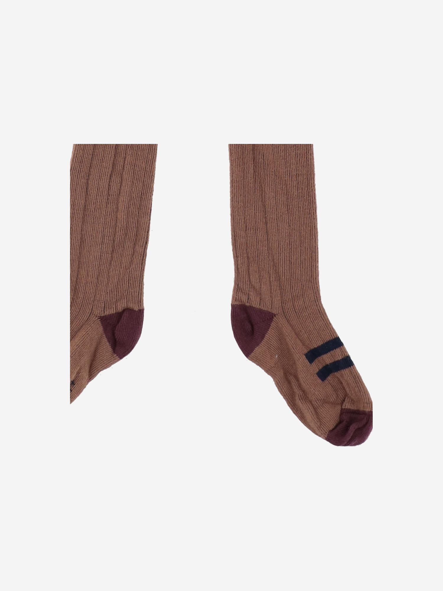 CALZE IN MISTO COTONE STRETCH 25W238 CASTAGNA 1+ IN THE FAMILY KIDS