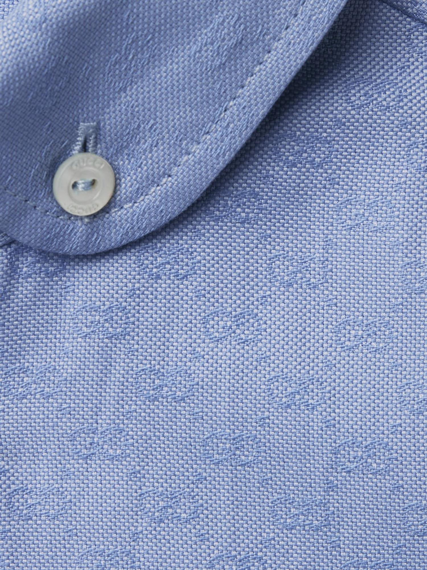 Camicia in cotone Oxford GG 824853 XWA5J4910 GUCCI KIDS