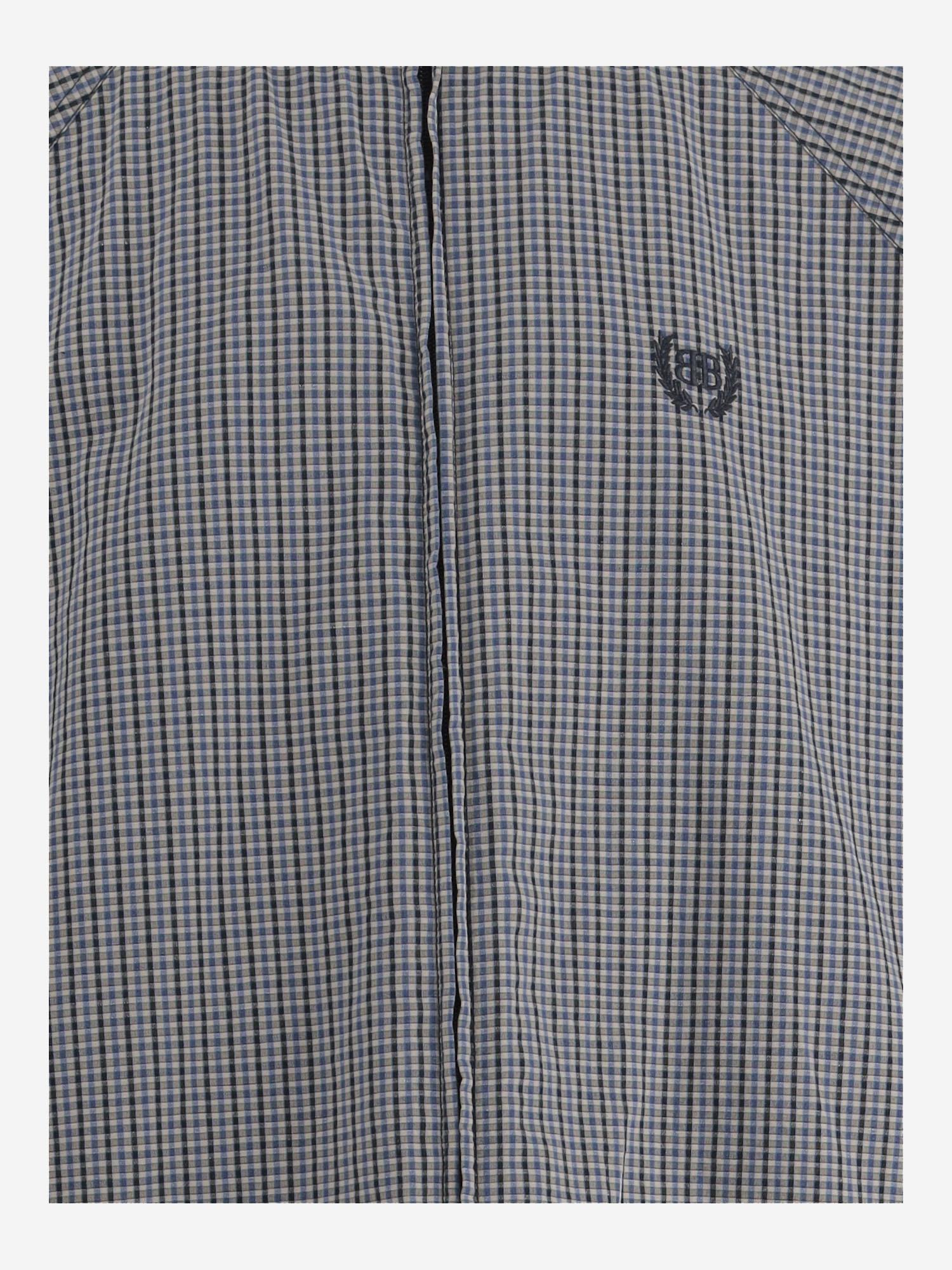 GIACCA IN COTONE E LINO CON MOTIVO A QUADRI 841686 TSM119095 BALENCIAGA