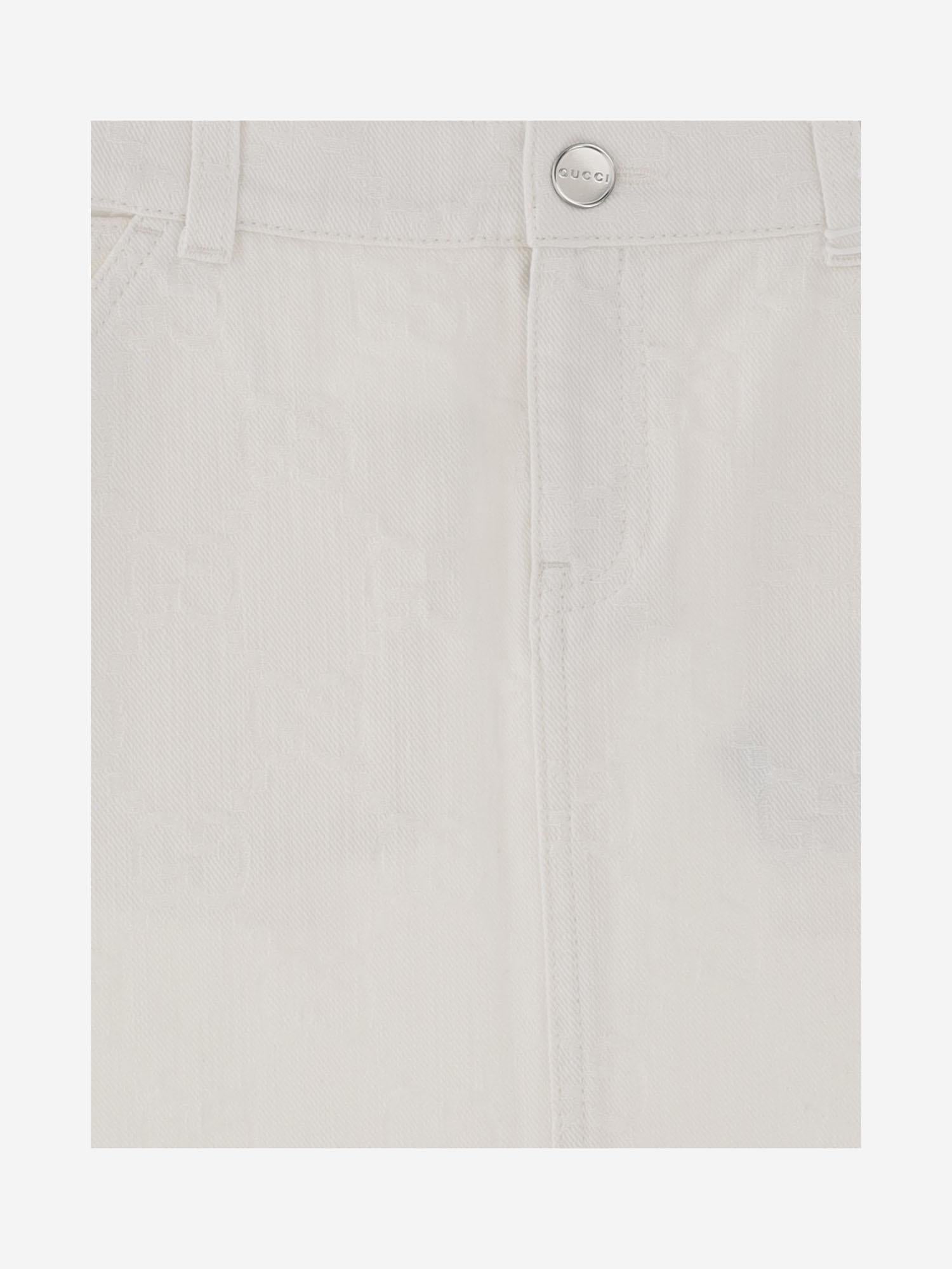 Gonna in denim GG con dettaglio Web 808297 XDC569692 GUCCI KIDS