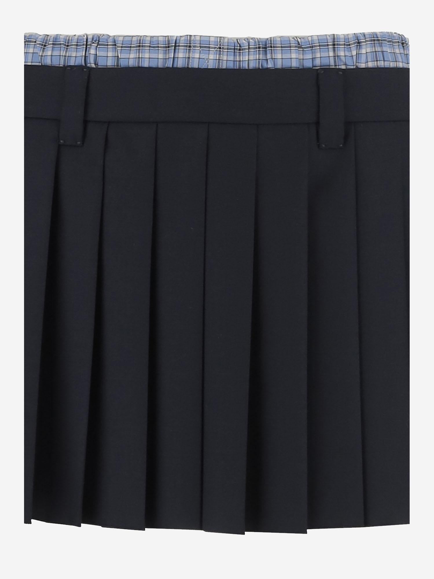 GONNA MIDI IN BATAVIA PLISSÉ MG2388 11ADF0008 MIU MIU