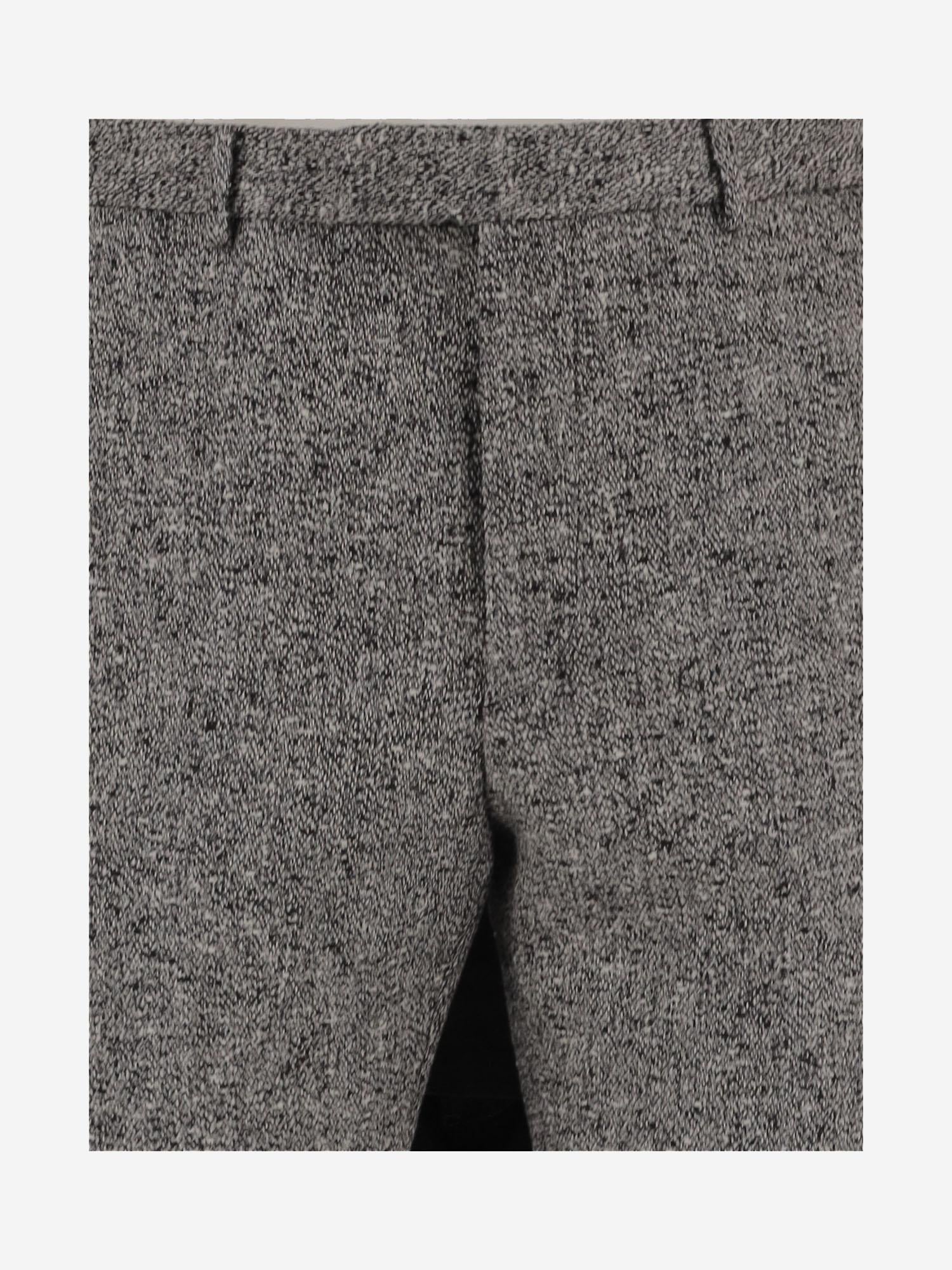 Pantaloni in tessuto mouliné in lana 850333 Z7AXO9024 GUCCI