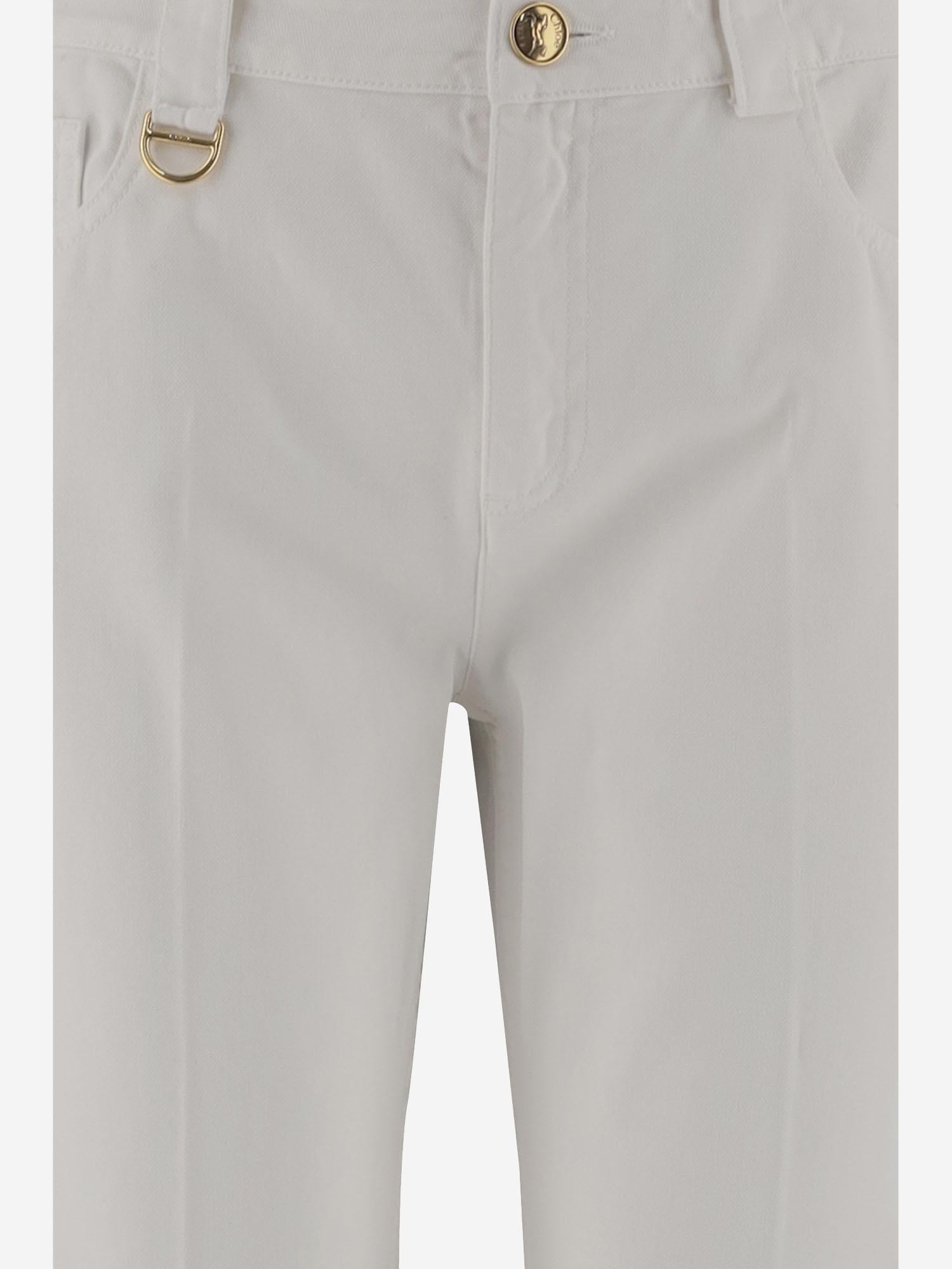 PANTALONI IN TELA DI COTONE CH25SPA12365 107 CHLOE