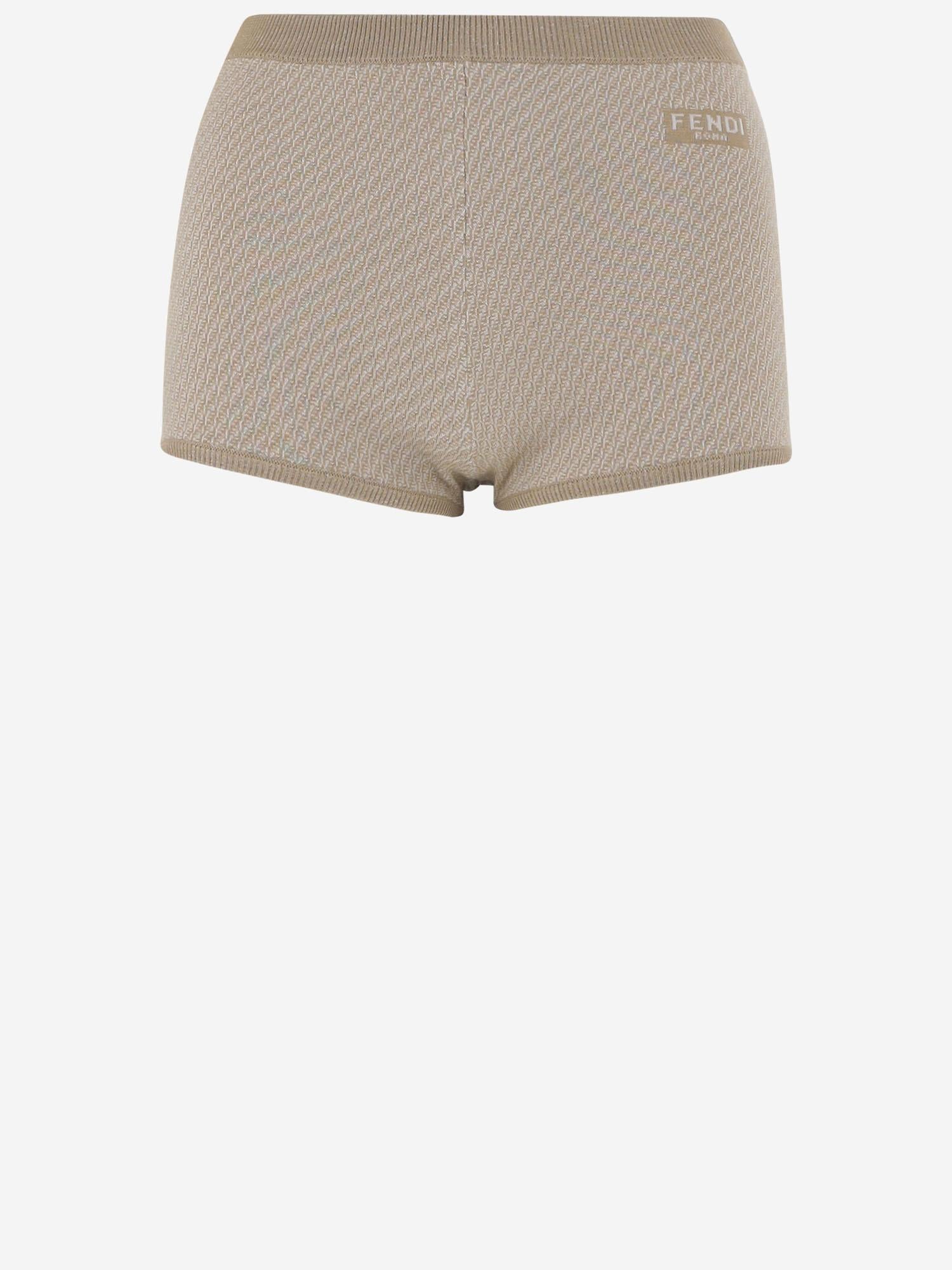 SHORTS FF IN SETA E LANA STRETCH FZR810 ATPYF1RX9 FENDI