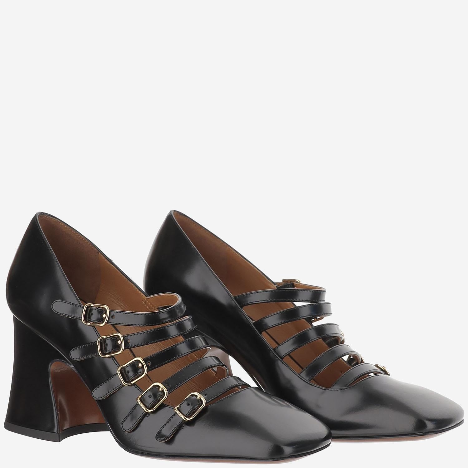 DÉCOLLETÉ JANIS IN PELLE LUCIDA CHC25A11COL 001 CHLOE