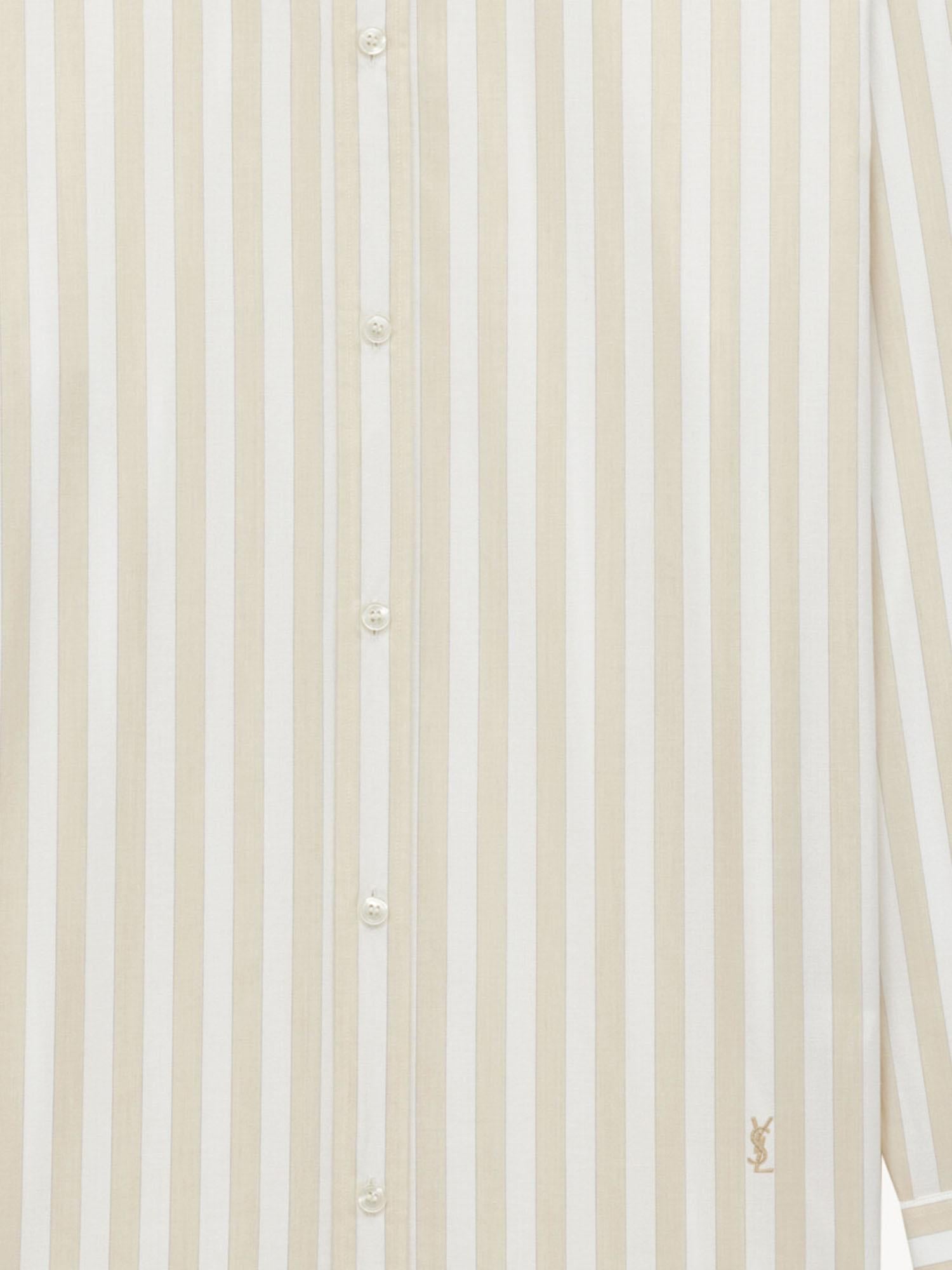 Camicia cassandre in cotone a righe 835517 Y7C119075 SAINT LAURENT