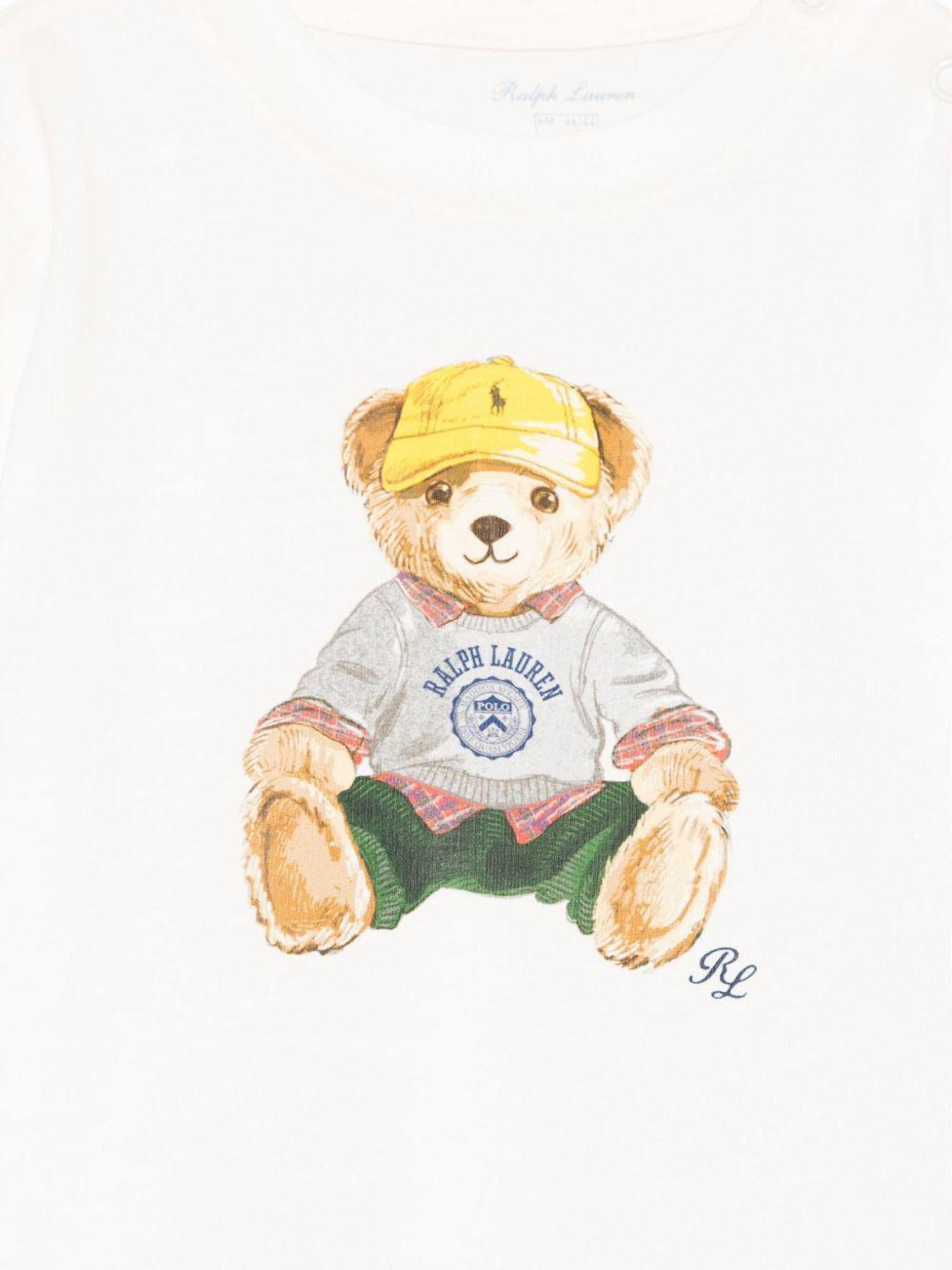 T-SHIT IN COTONE CON STAMPA POLO BEAR 320P00513 001 POLO RALPH LAUREN KIDS