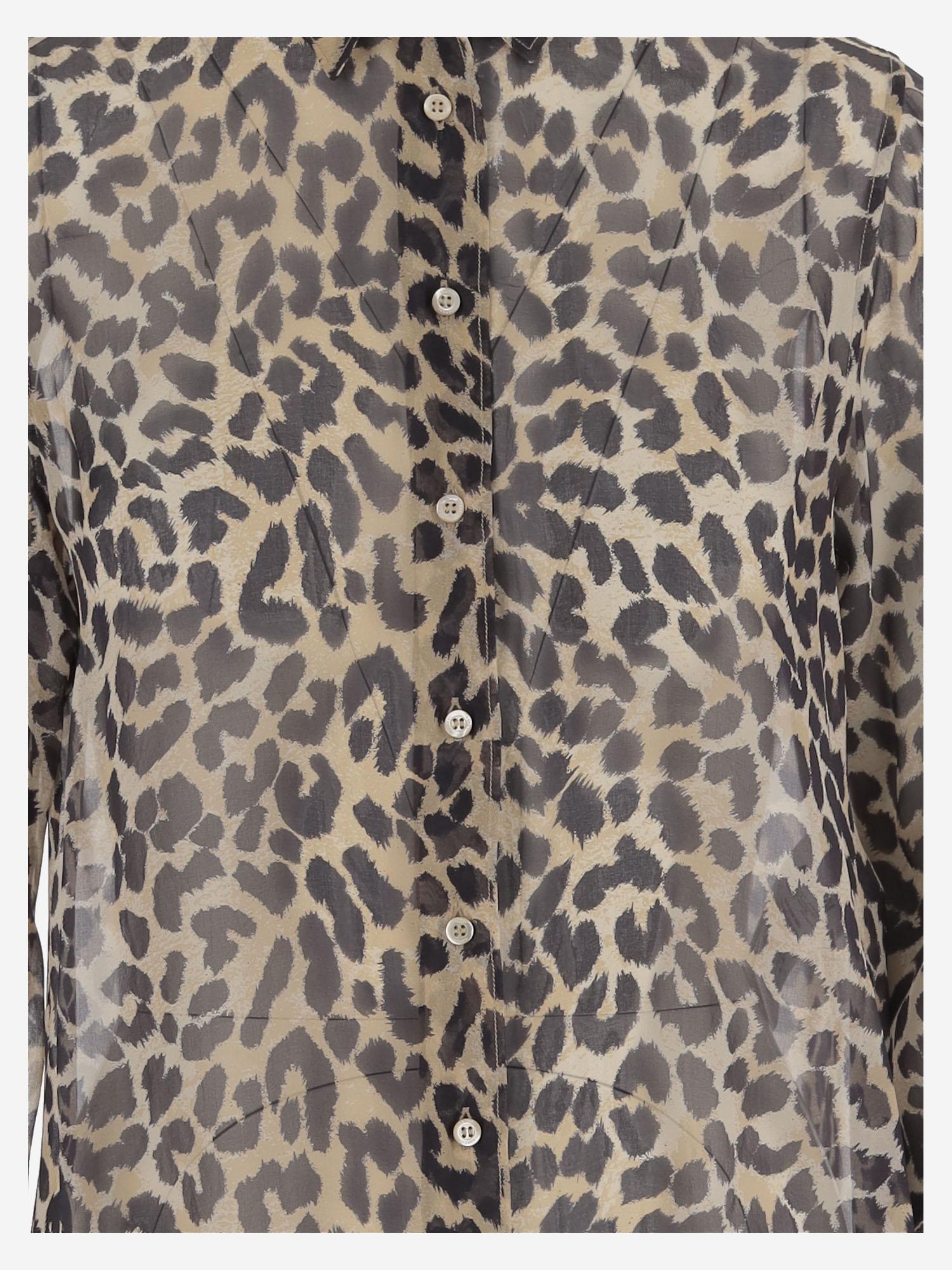 CAMICIA IN SETA CON MOTIVO LEOPADRATA 54406892 12111 ASPESI