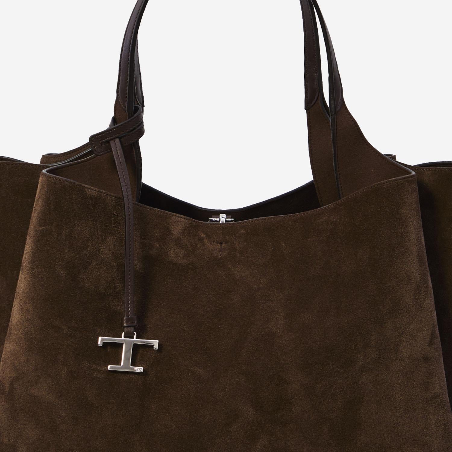 BORSA SHOPPING MEDIA IN PELLE SCAMOSCIATA XBWAPAF9300P3A 0ZQ7 TODS