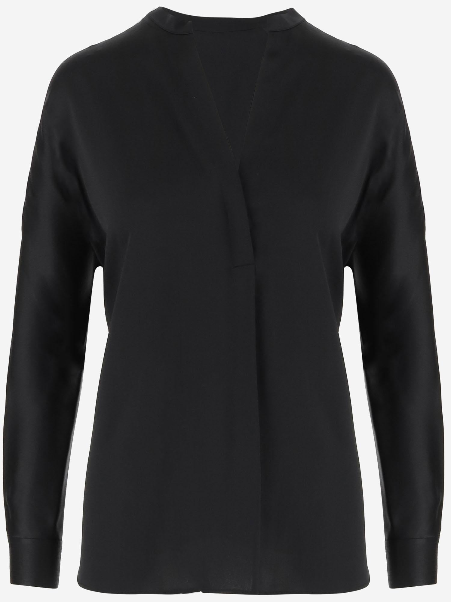 CAMICIA IN SETA VR84511926 001BLK VINCE