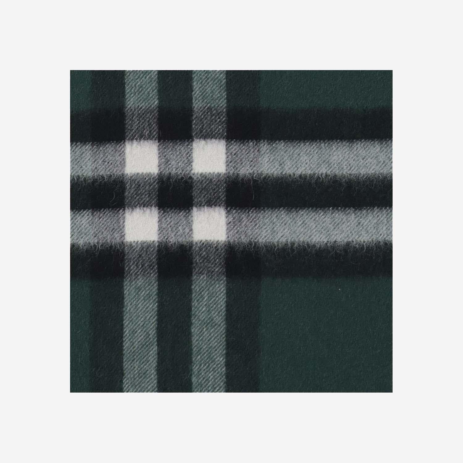 SCIARPA IN CASHMERE CON MOTIVO CHECK 8094653 DARK FERN GREEN BURBERRY