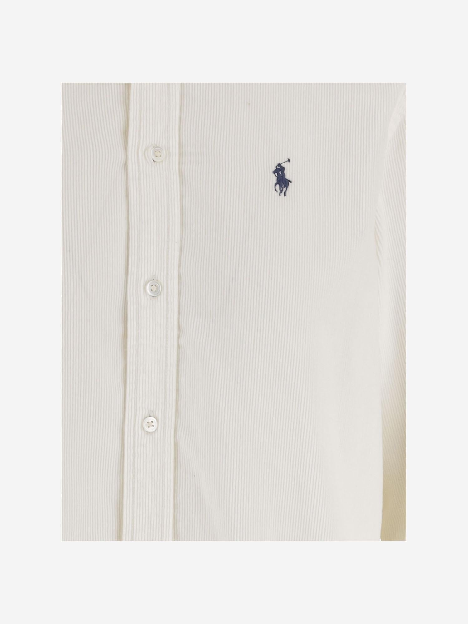 CAMICIA IN VELLUTO DI COTONE CON LOGO 211A93203 005 POLO RALPH LAUREN