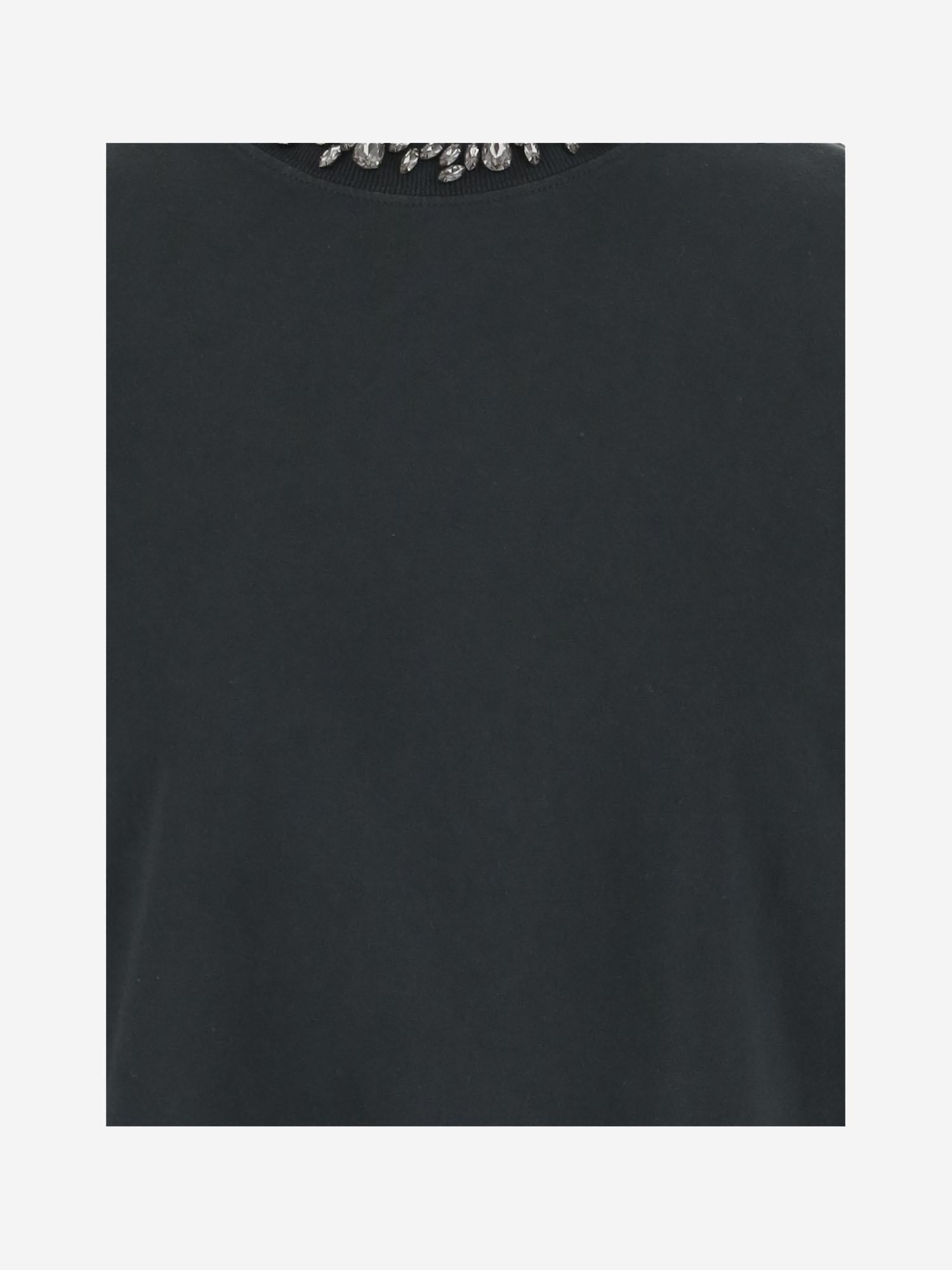 T-SHIRT IN COTONE CON CRISTALLI GWP01874 P00189790456 GOLDEN GOOSE