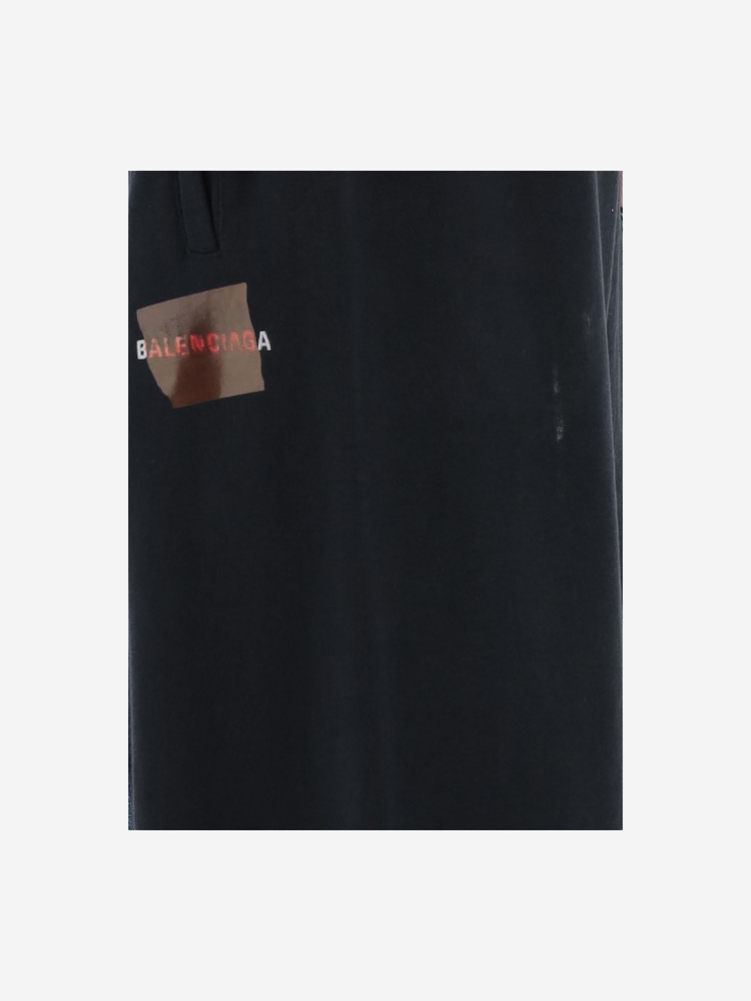 PANTALONI IN COTONE CON LOGO 740028 TSVG18737 BALENCIAGA