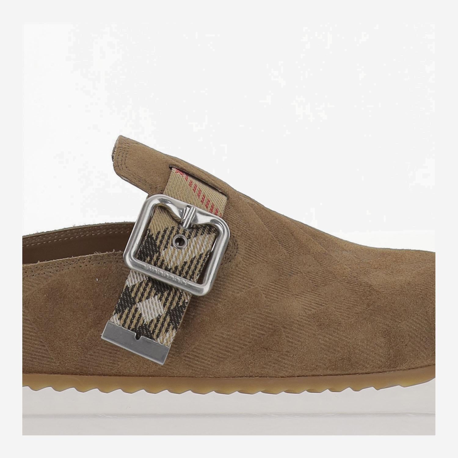 MULES IN PELLE SCAMOSCIATA 8113393 JUTE BURBERRY