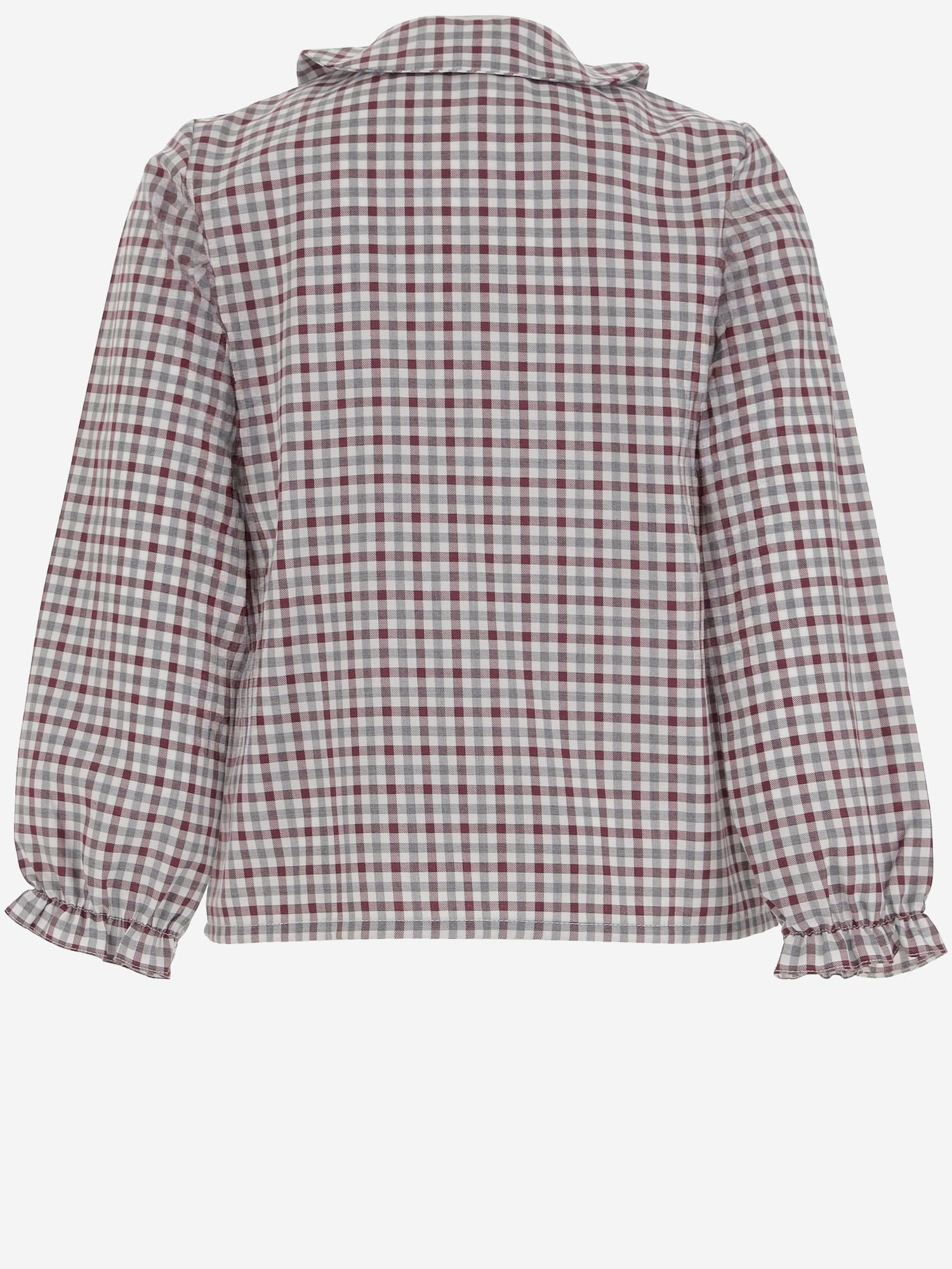 CAMICIA IN COTONE CON MOTIVO A QUADRI DIVA 36 NICOLETTA FANNA KIDS