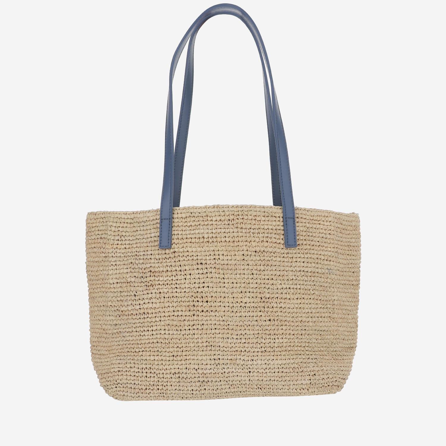 BORSA IN MISTO RAFIA CON MOTIVO SPIAGGIA RAFC002 01325H MC2 SAINT BARTH
