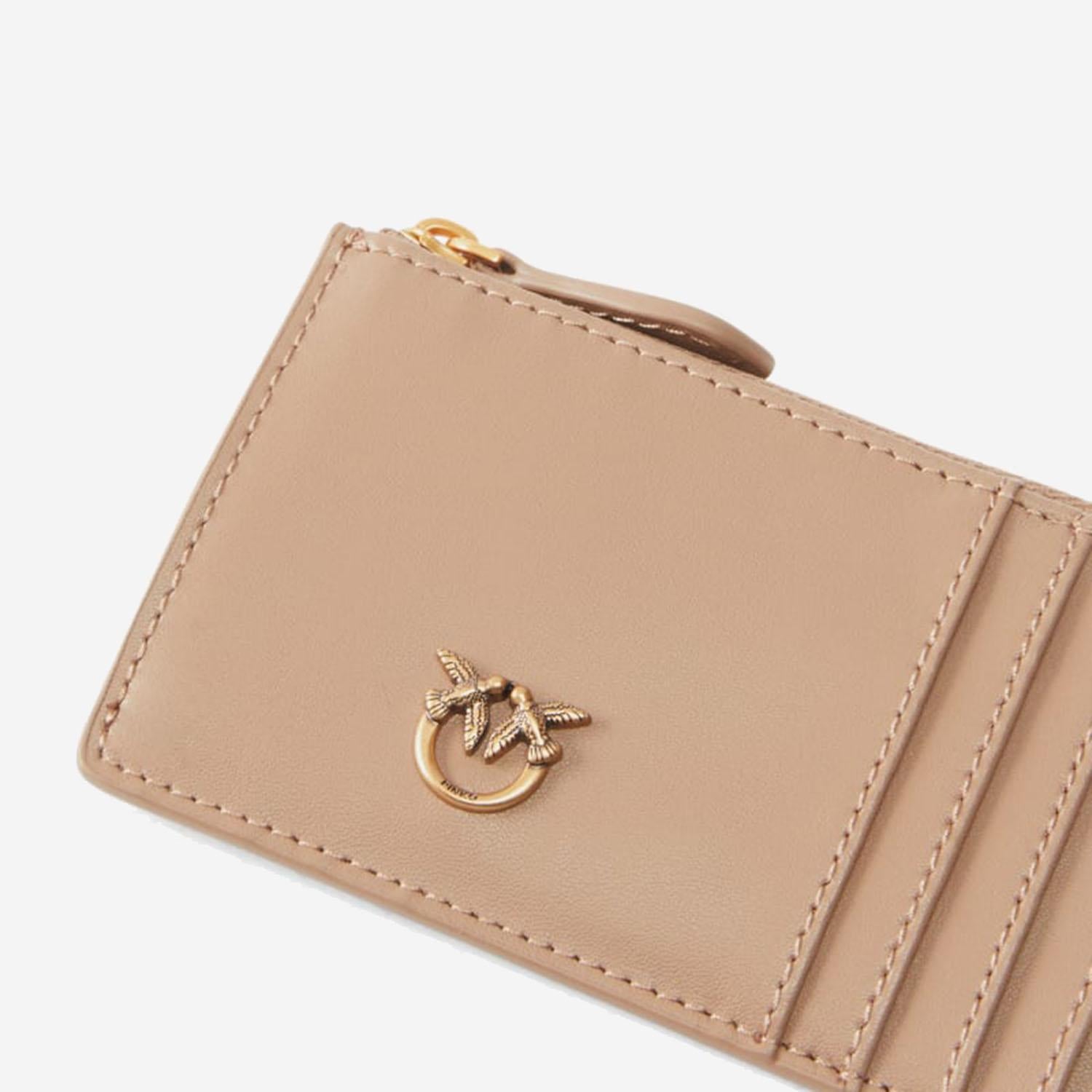 PORTA CARTE LOVE BIRDS IN PELLE 100251 A0F1D01Q PINKO