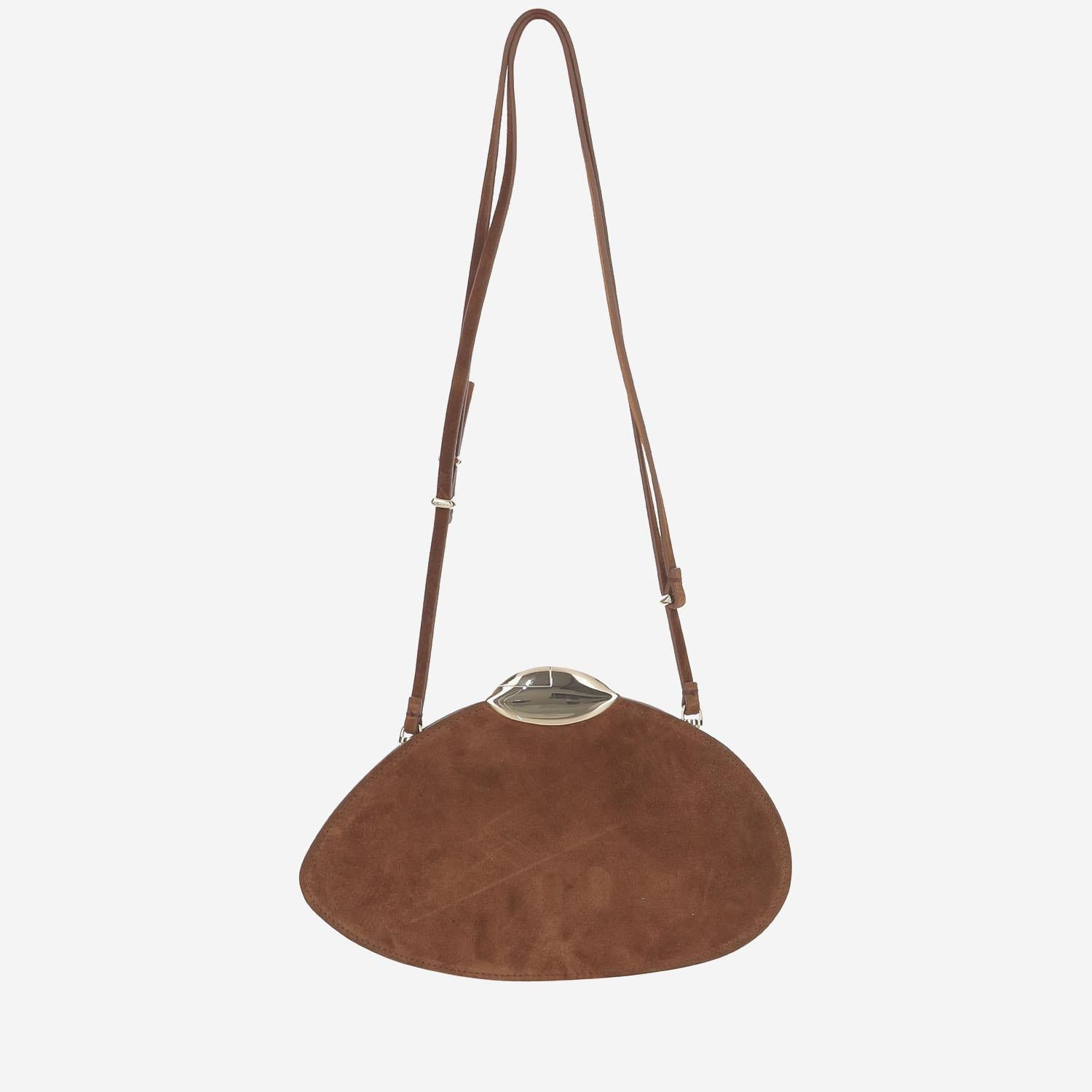 BORSA BELLE DE JOUR IN PELLE SCAMOSCIATA BELLEDEJOUR ARGENTO BENEDETTA BRUZZICHES
