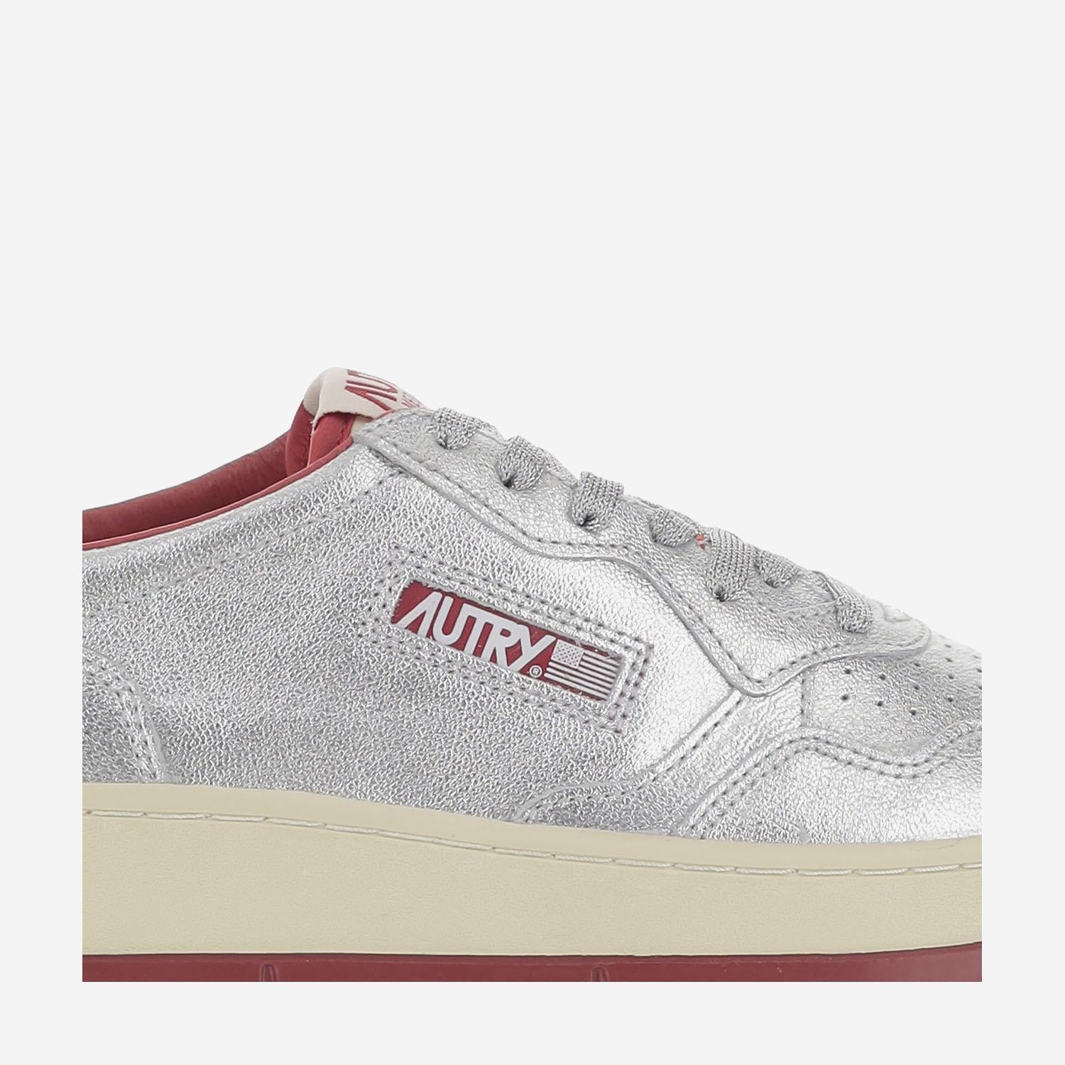 SNEAKERS LOW MEDALIST AULWPA03 SILVERRED AUTRY