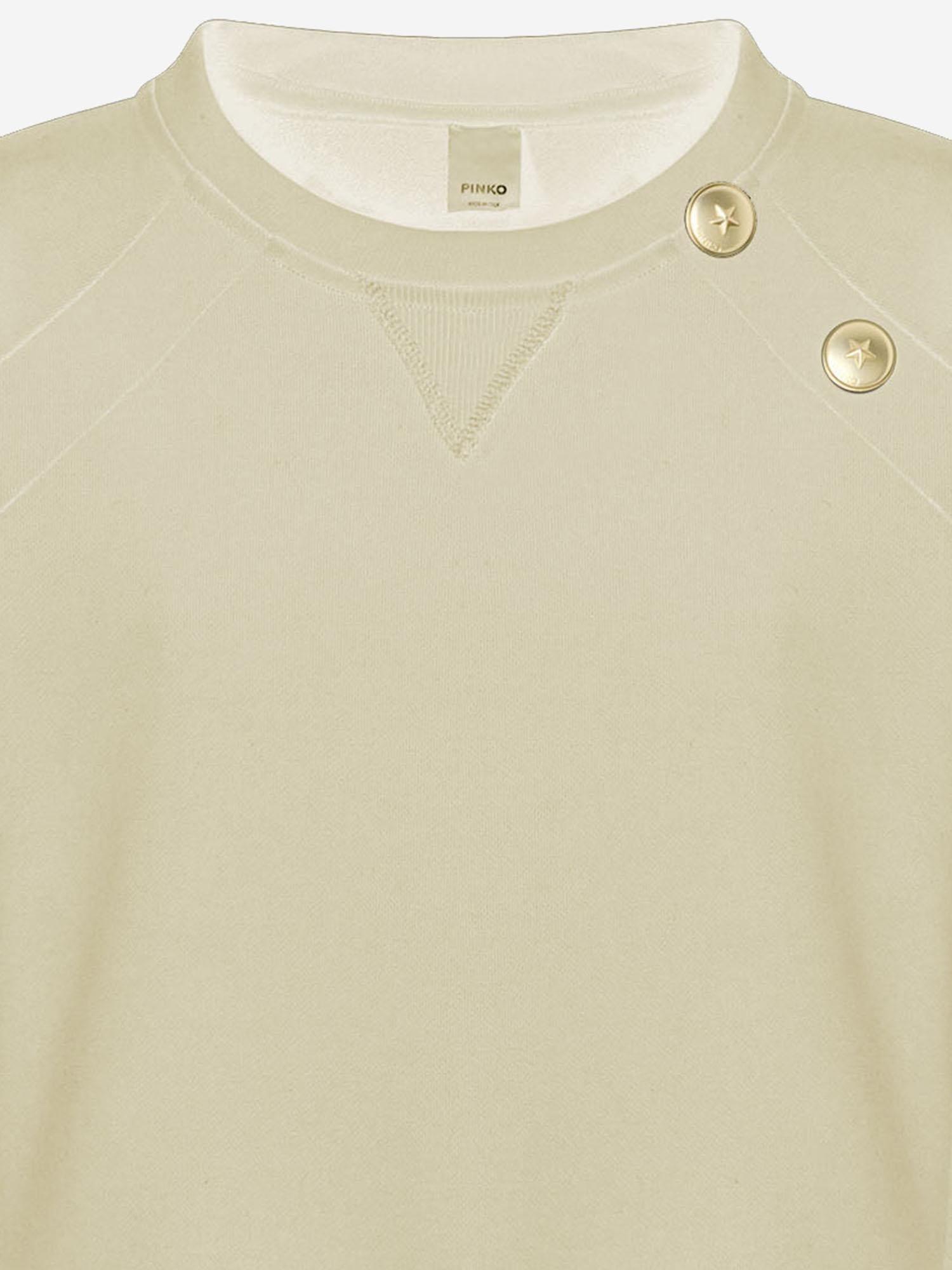 Felpa in cotone con bottoni 105613 A2TCC27 PINKO