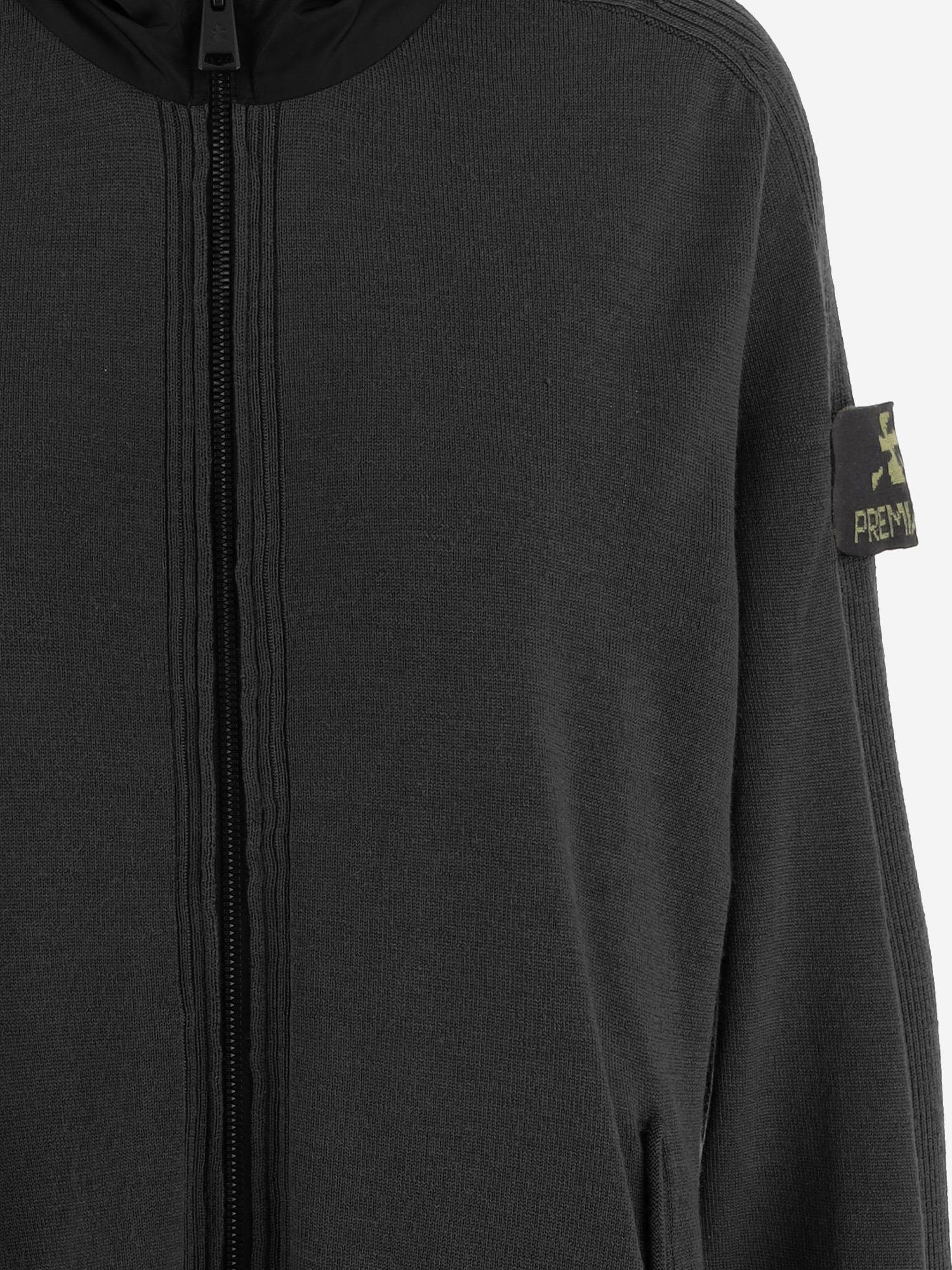 FELPA CON ZIP IN LANA MERINO PMG28 BLACK PREMIATA