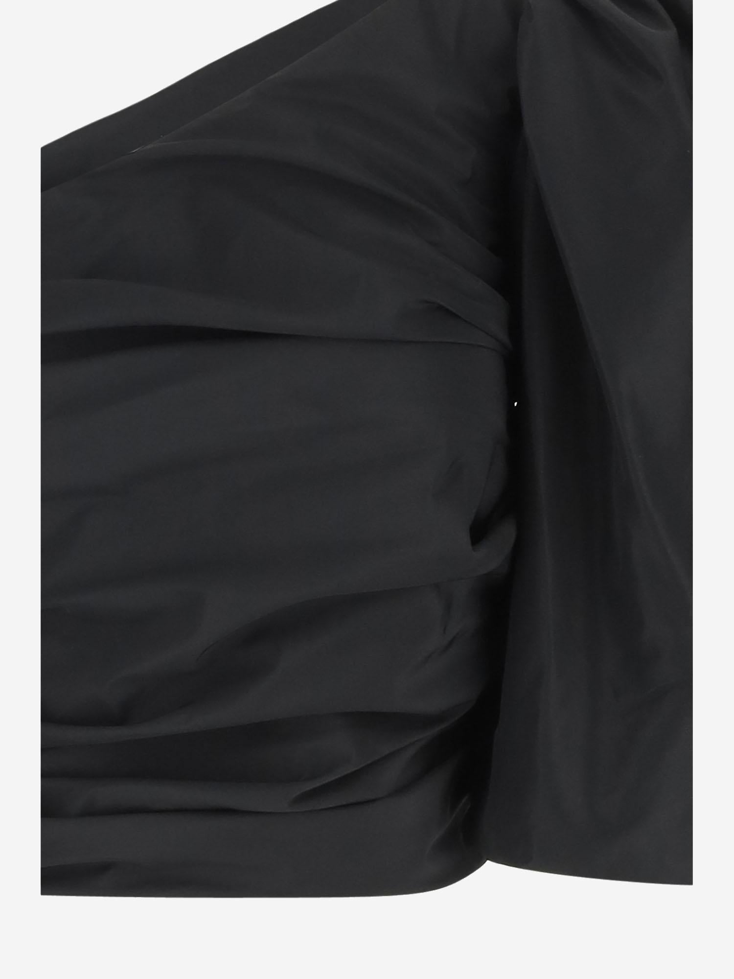 TOP CORTO MONOSPALLA IN TAFFETÀ 104826 Y3LEZ99 PINKO