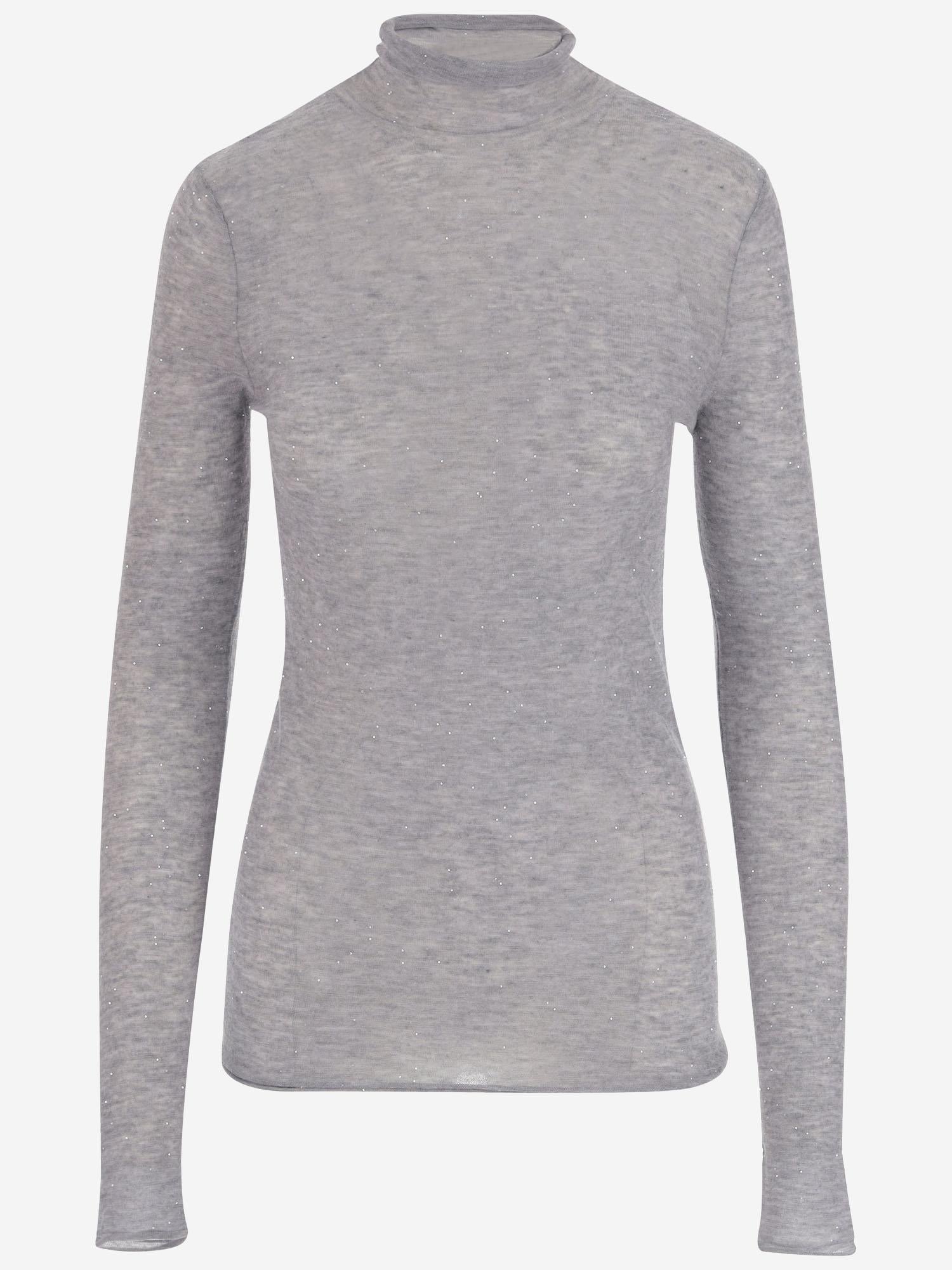 MAGLIA IN LANA SEMI TRASPARENTE 105821 A2PMI42 PINKO