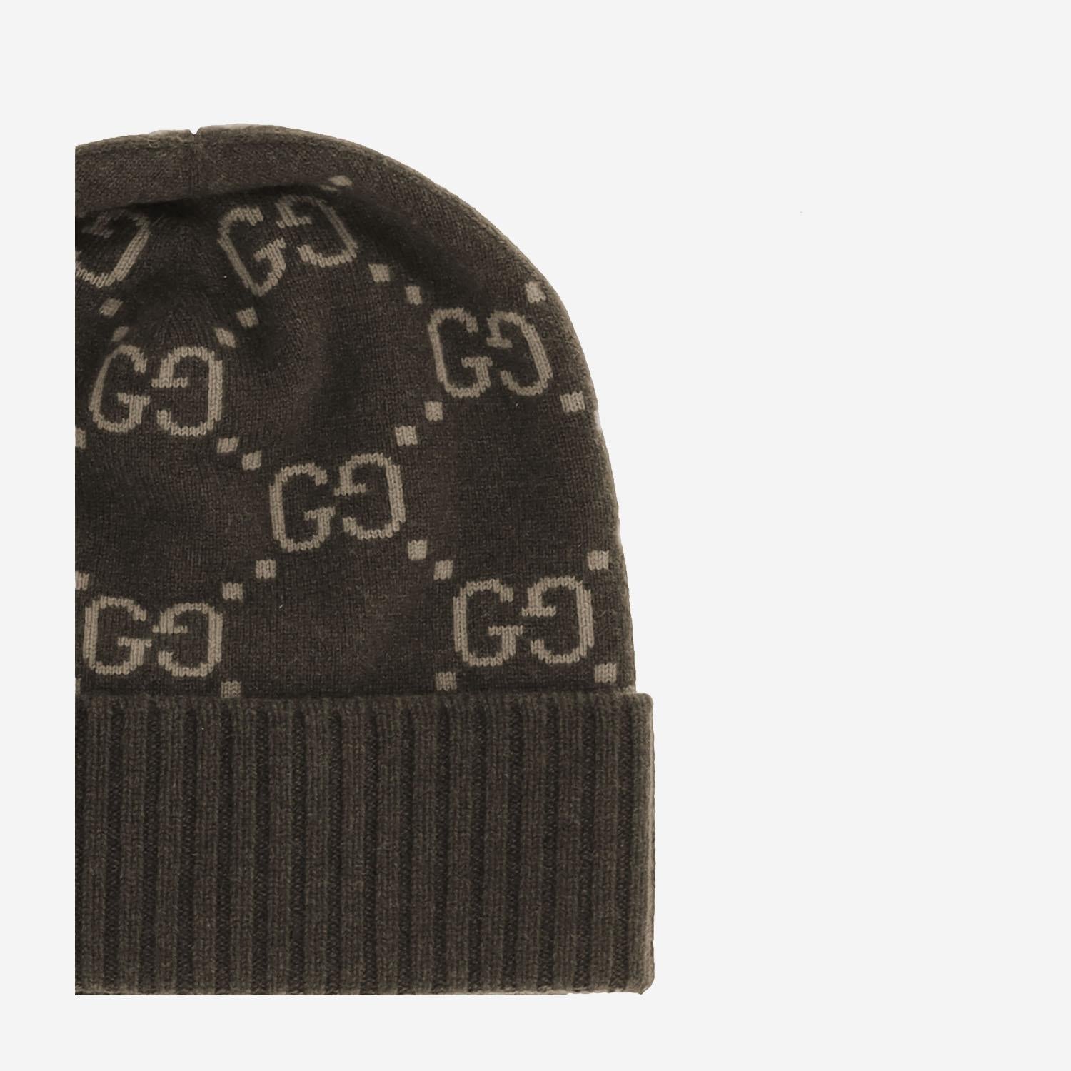 Beanie in jacquard di cashmere GG 811392 4GABX2579 GUCCI