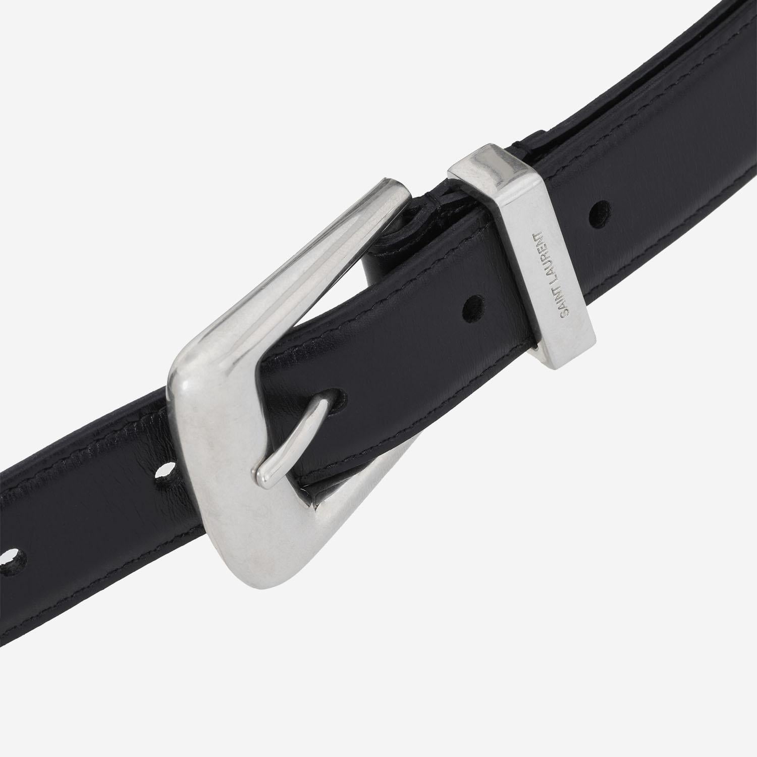 Cintura FOLK in pelle liscia 839769 AAEJE1000 SAINT LAURENT