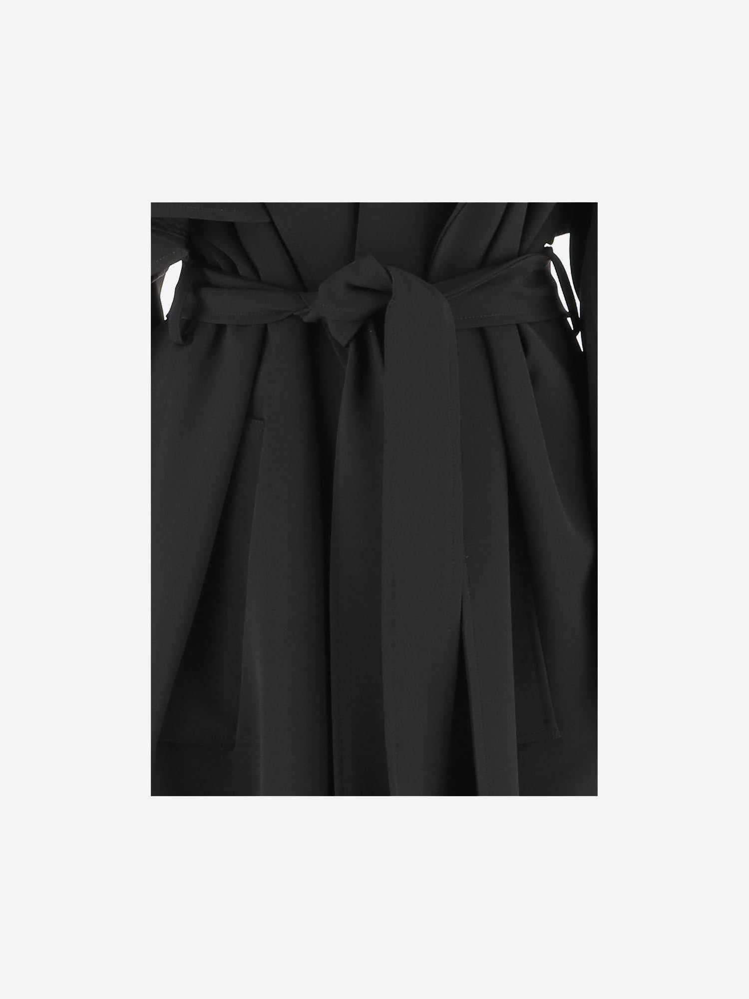 Trench nero in nylon 4455 41790019 F.IT