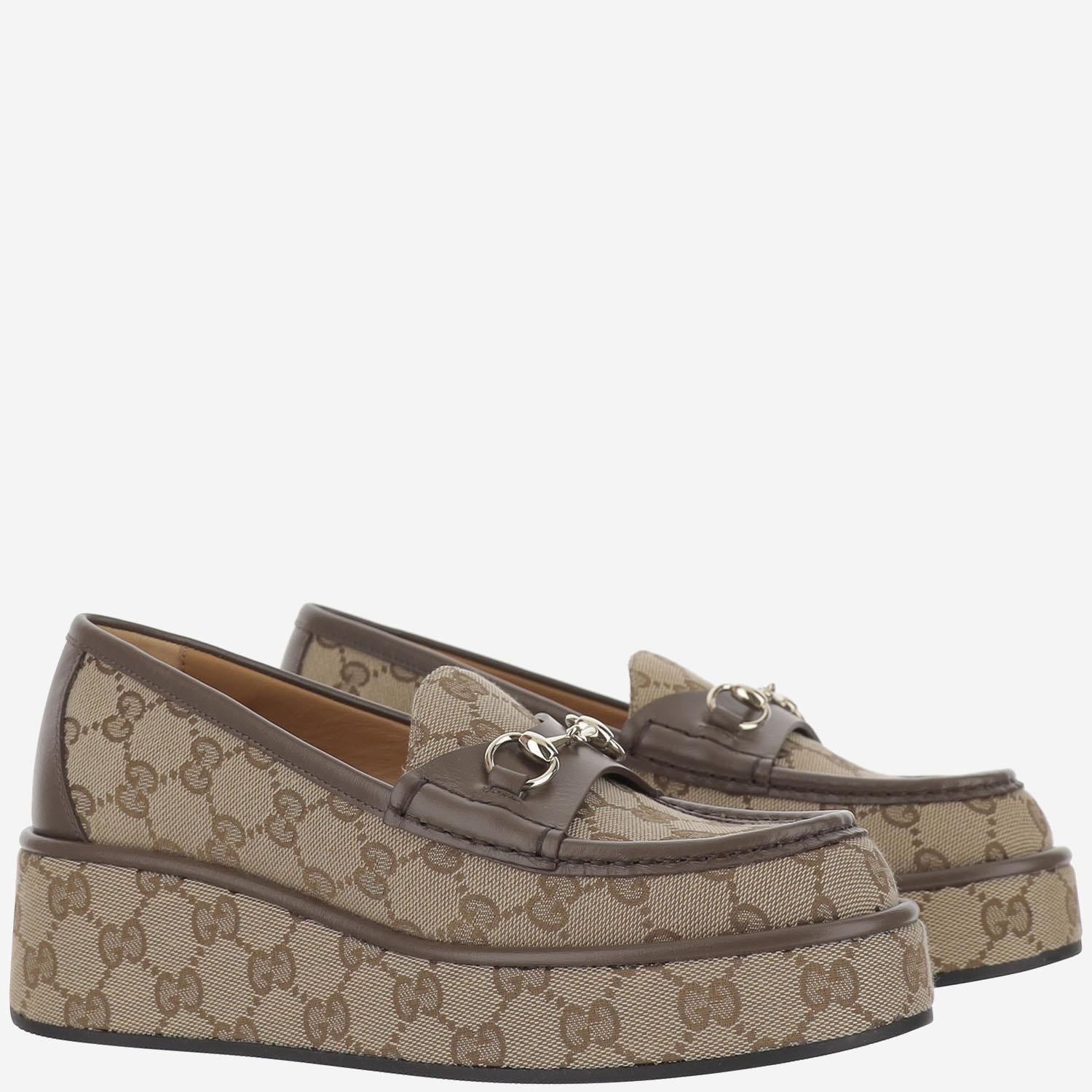 Mocassini con zeppa Horsebit 794316 FADC19741 GUCCI