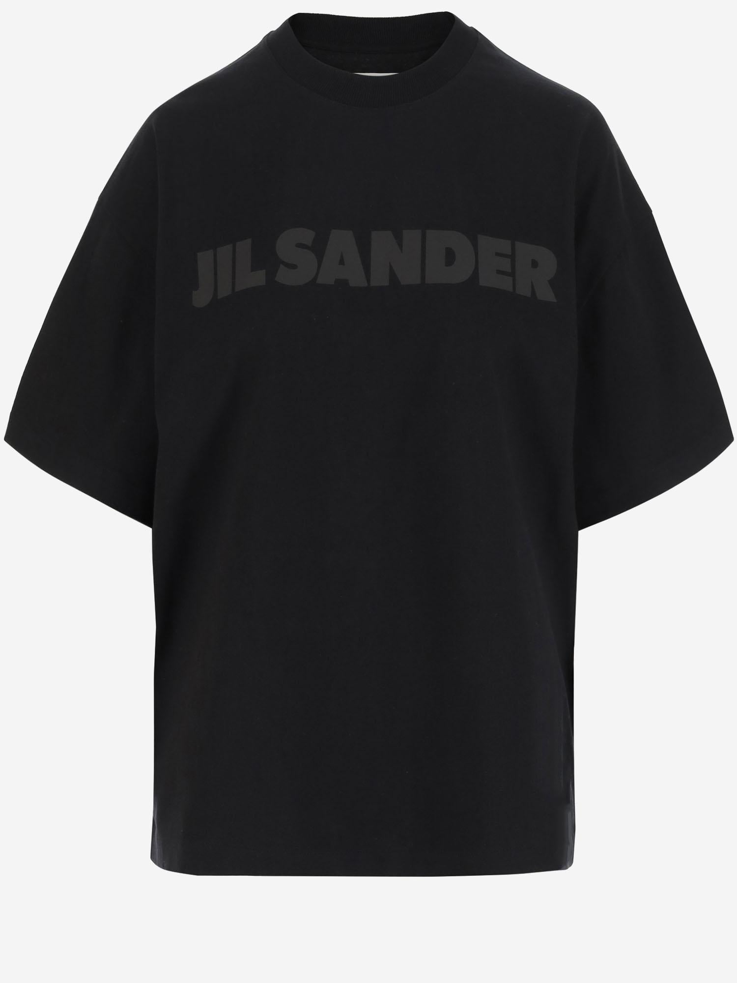 T-SHIRT IN JERSEY DI COTONE CON LOGO J03GC0137 J20243001 JIL SANDER