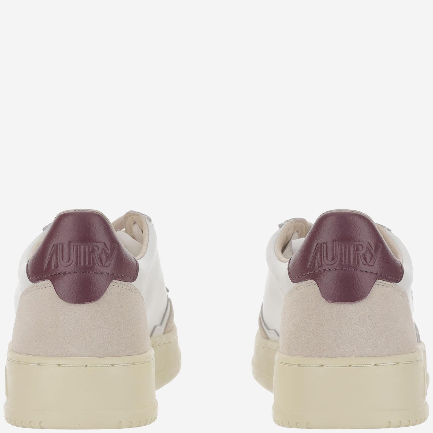 SNEAKERS LOW MEDALIST IN PELLE AULMLS03 WHTBURGUND AUTRY