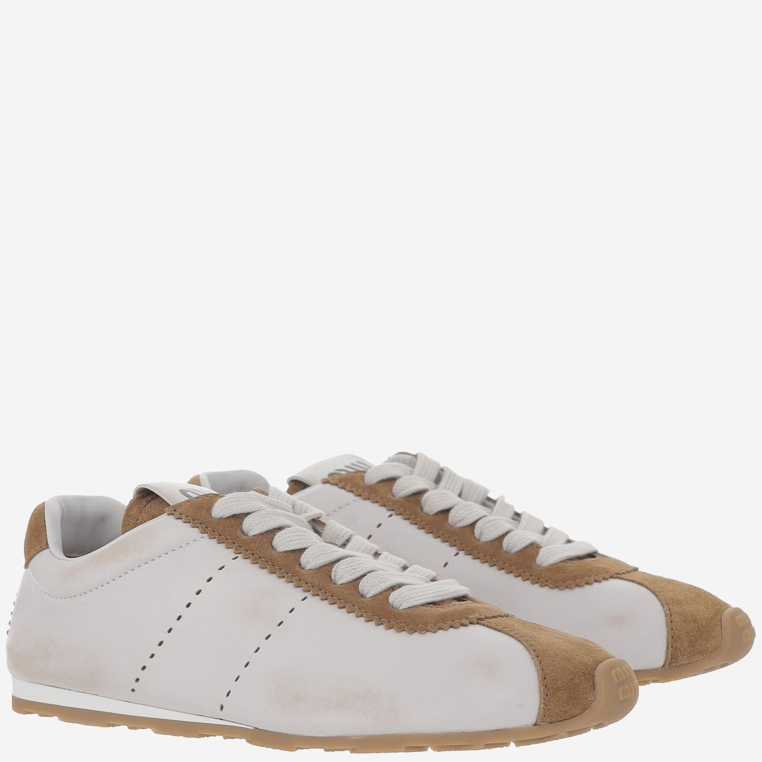 SNEAKERS PLUME IN NAPPA 5E114E 3LP9F0LT1 MIU MIU