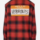 CAMICIA IN MISTO COTONE CON MOTIVO CHECK UE54SH420R RED VETEMENTS